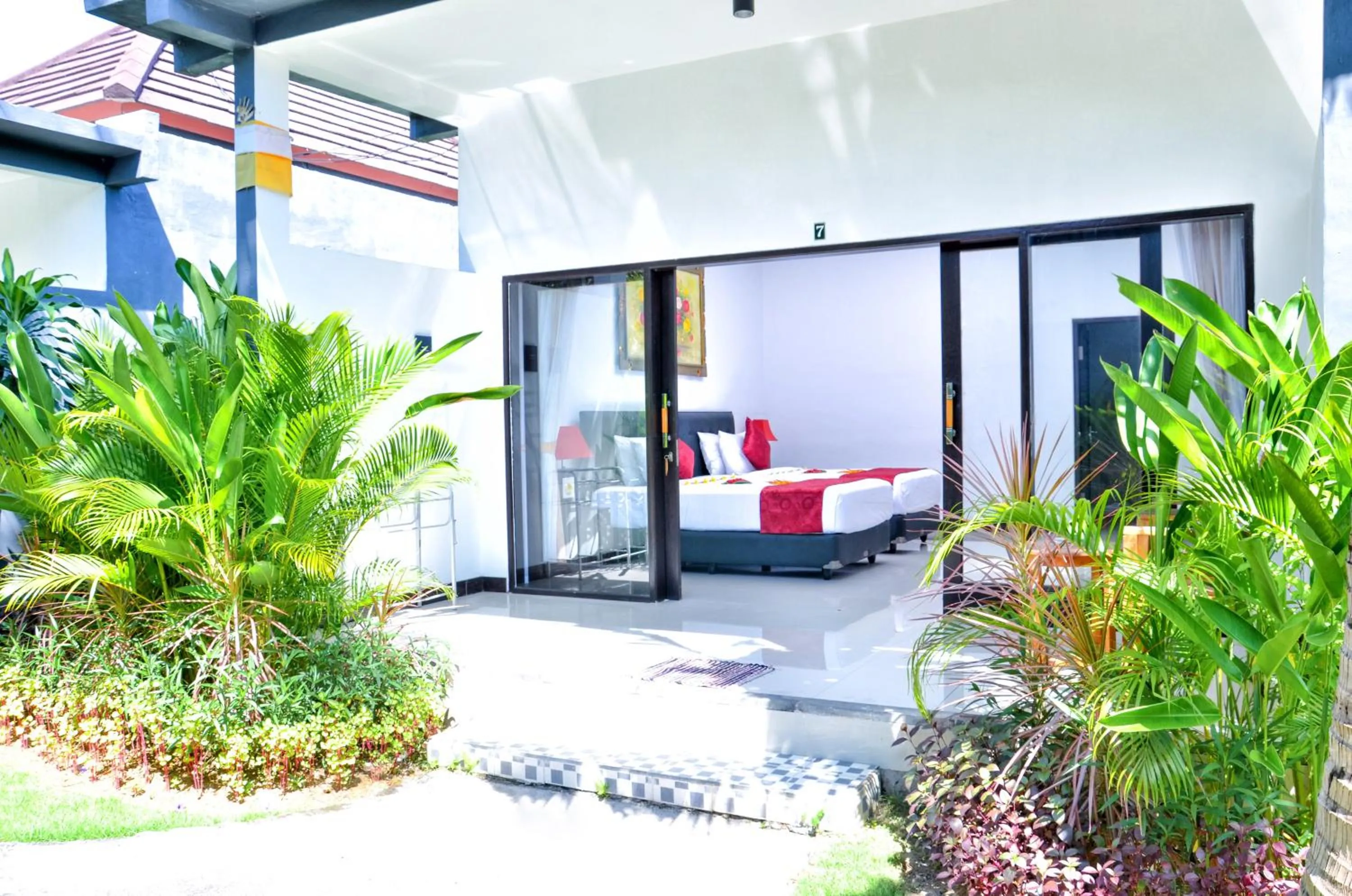 Property building, Bed in Palm Garden Bali