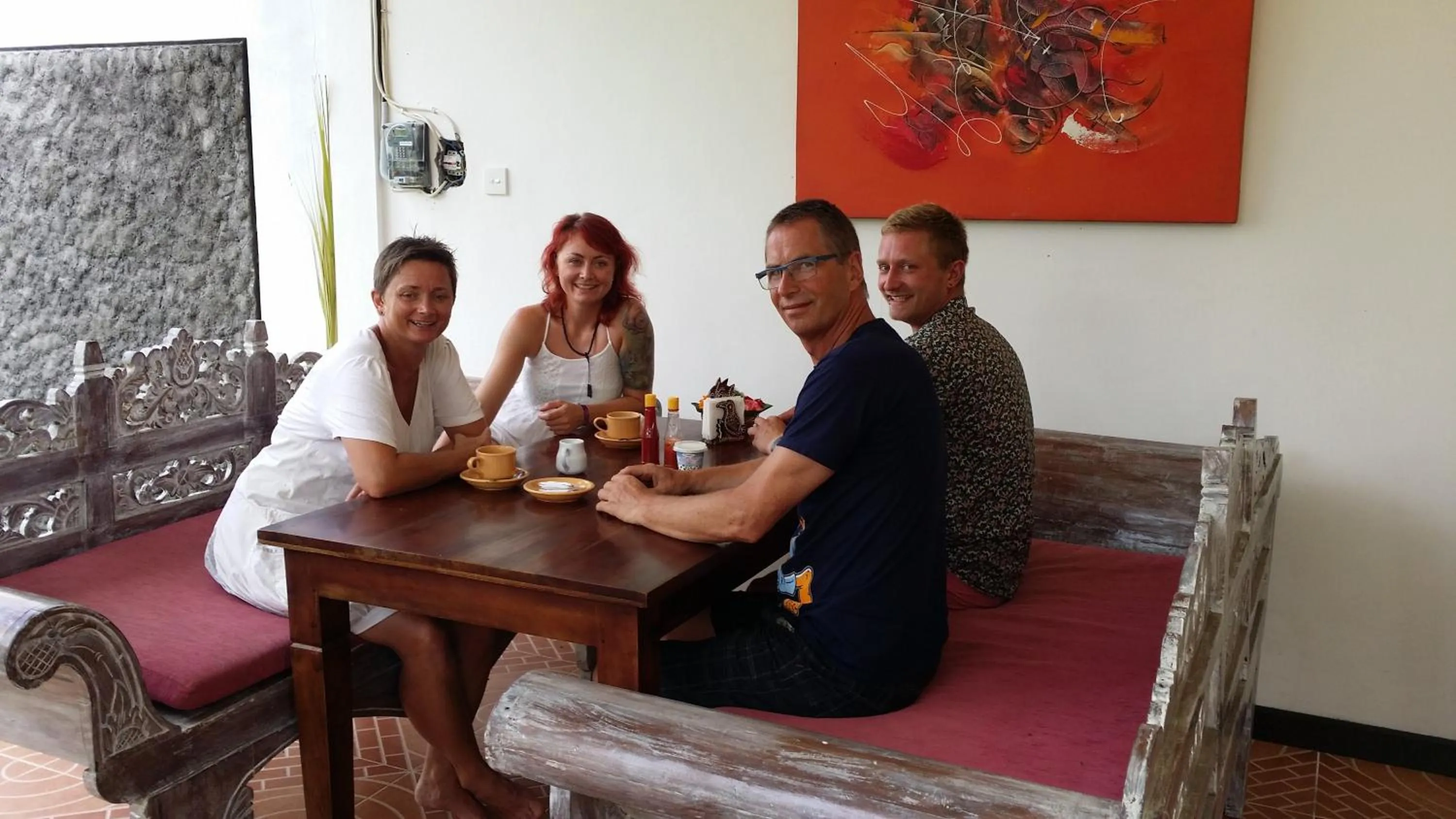 group of guests in Palm Garden Bali