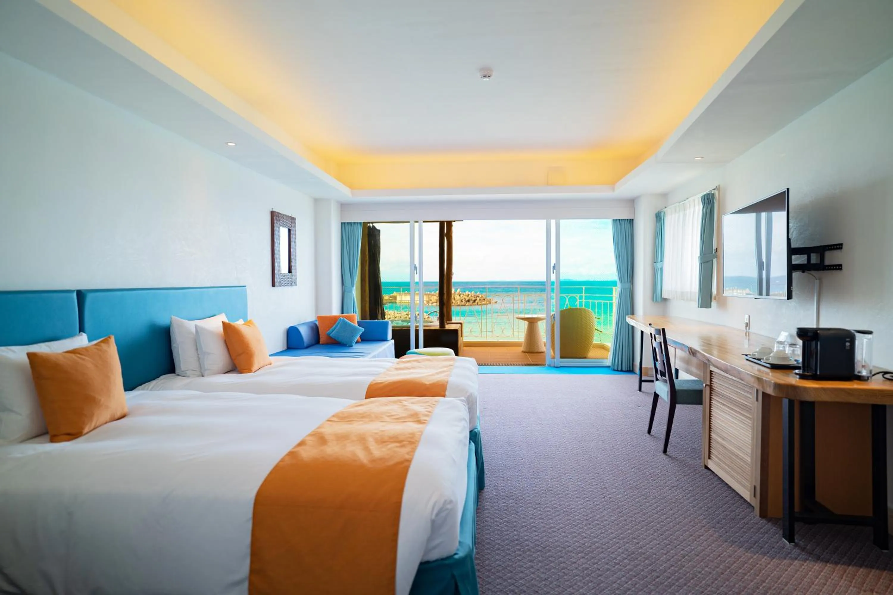 Photo of the whole room in Umi No Terrace Yomitan Toya