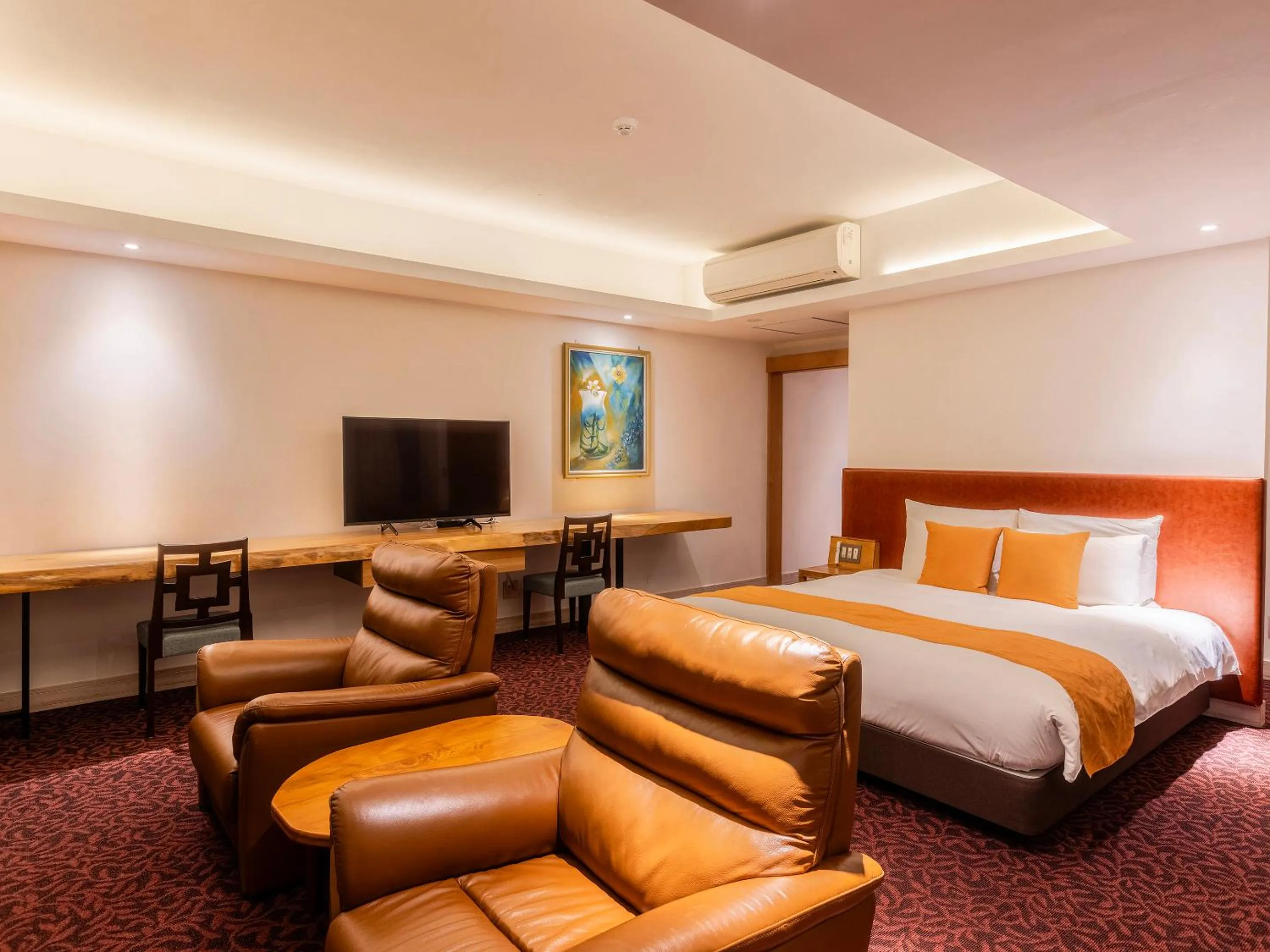 Bed in Umi No Terrace Yomitan Toya