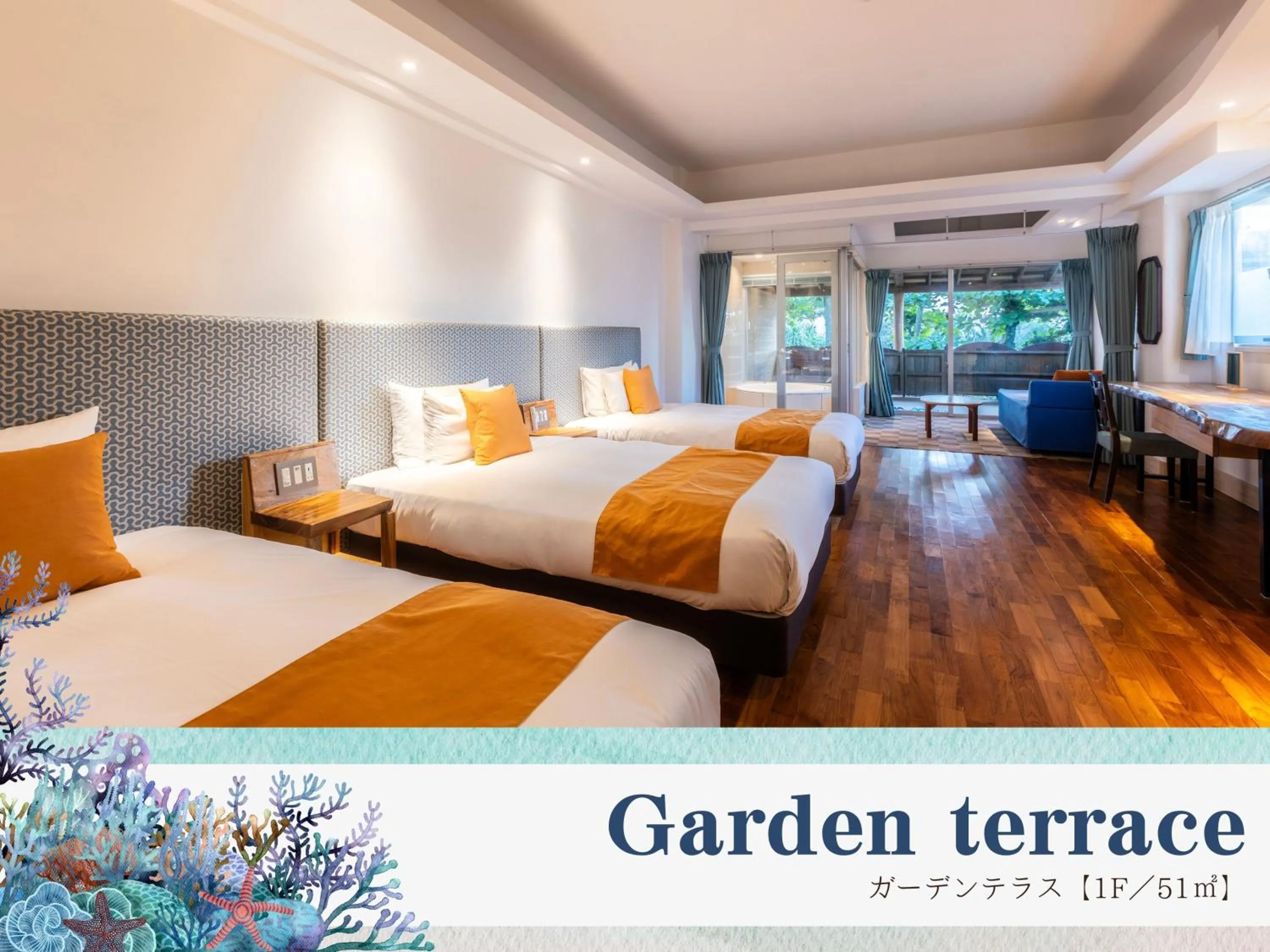 Photo of the whole room in Umi No Terrace Yomitan Toya