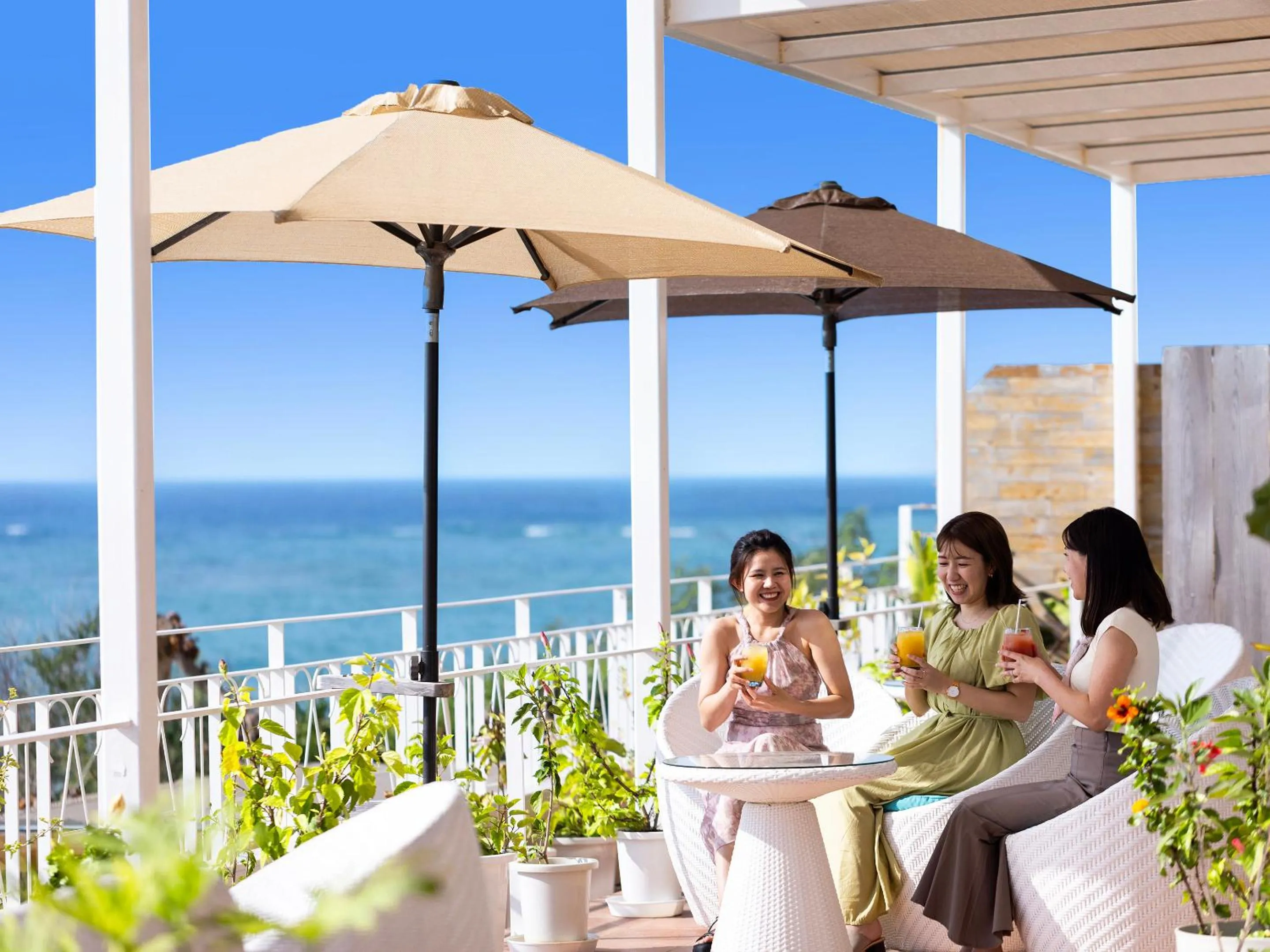 Balcony/Terrace in Umi No Terrace Yomitan Toya