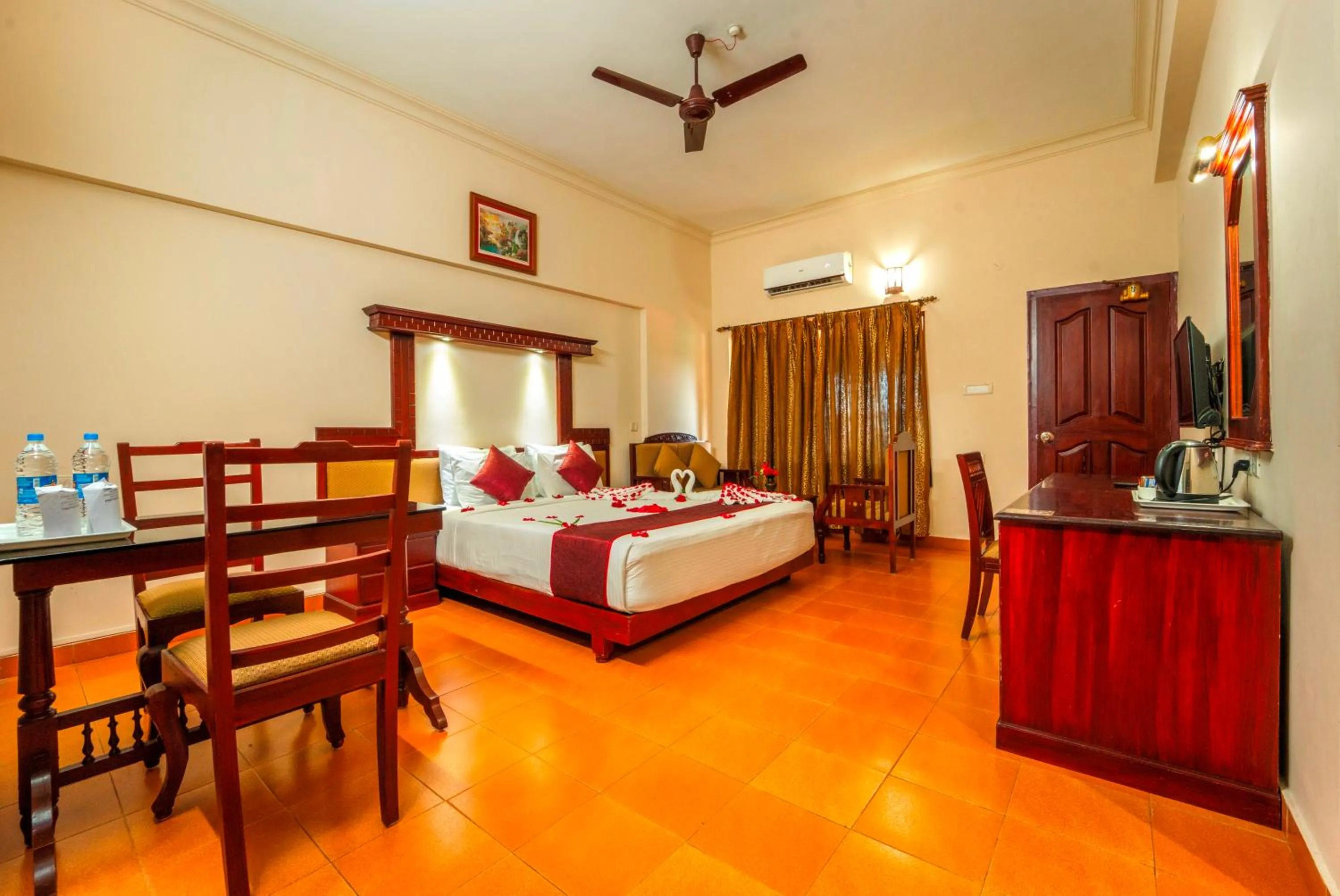 Bed in Pagoda Resorts Alleppey