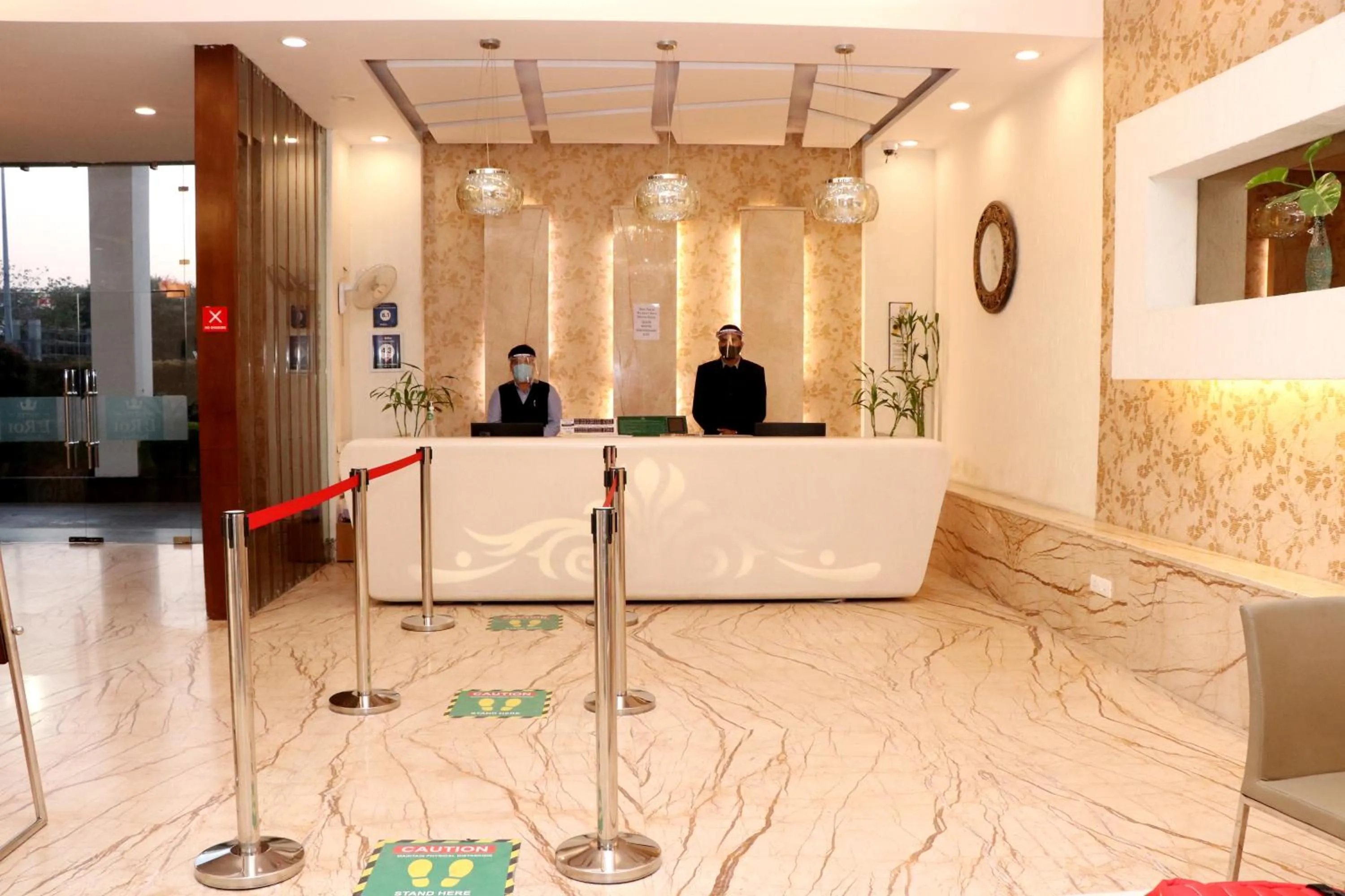 Lobby or reception in Hotel Le Roi,Haridwar@Har Ki Pauri