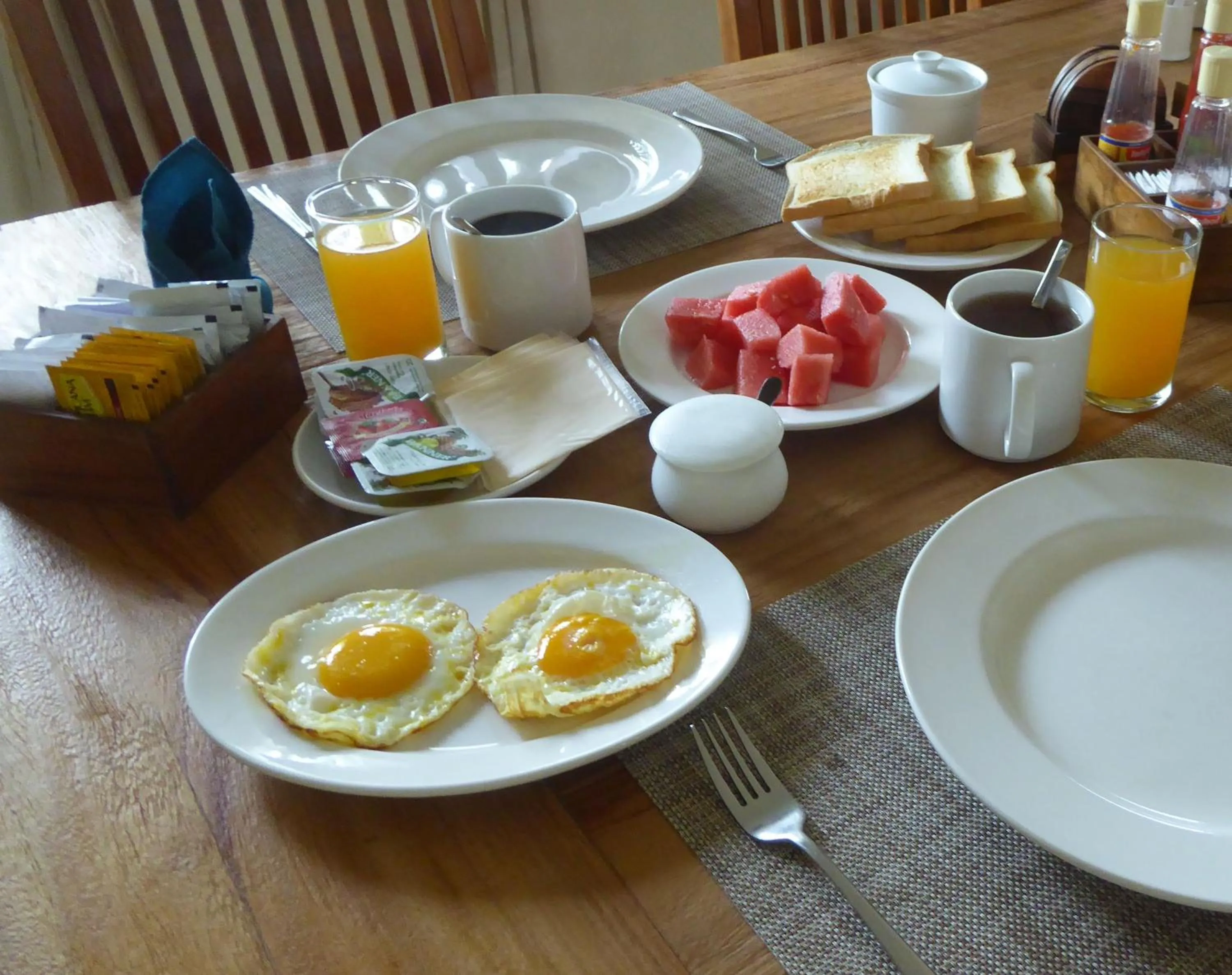 Continental breakfast in Rumah Kita Villa/hotel
