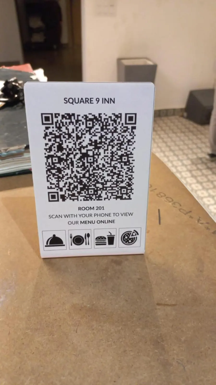Text overlay in Square 9 Inn - A Boutique Hotel