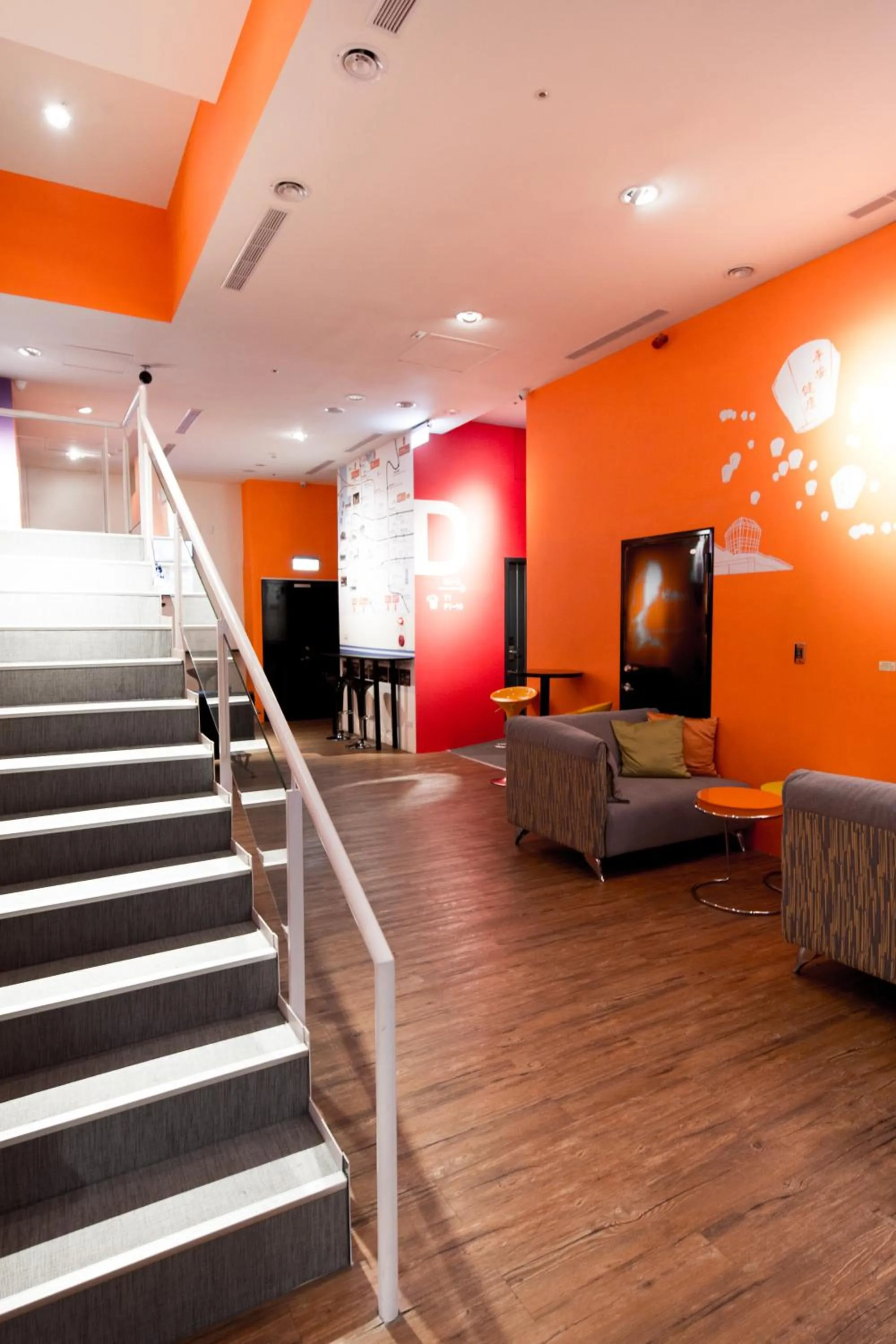 Dining area in SleepBox Hostel