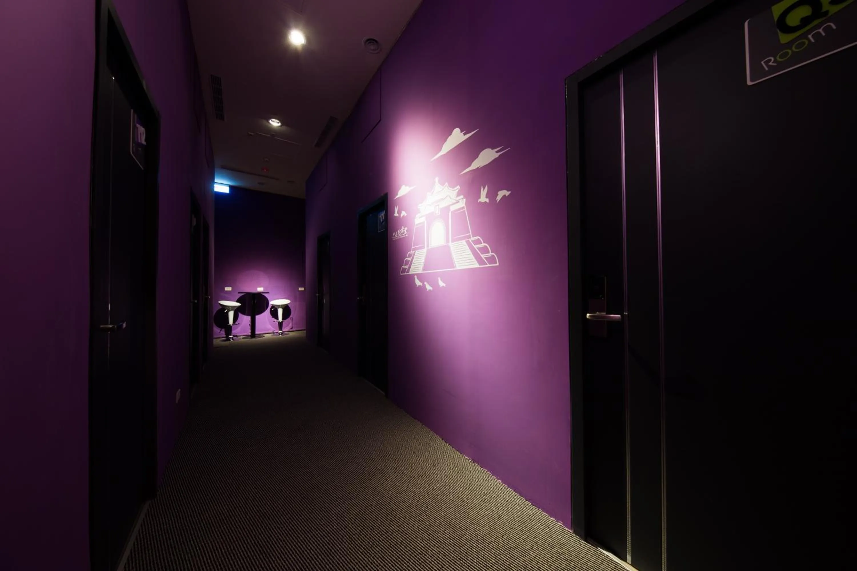 Decorative detail in SleepBox Hostel