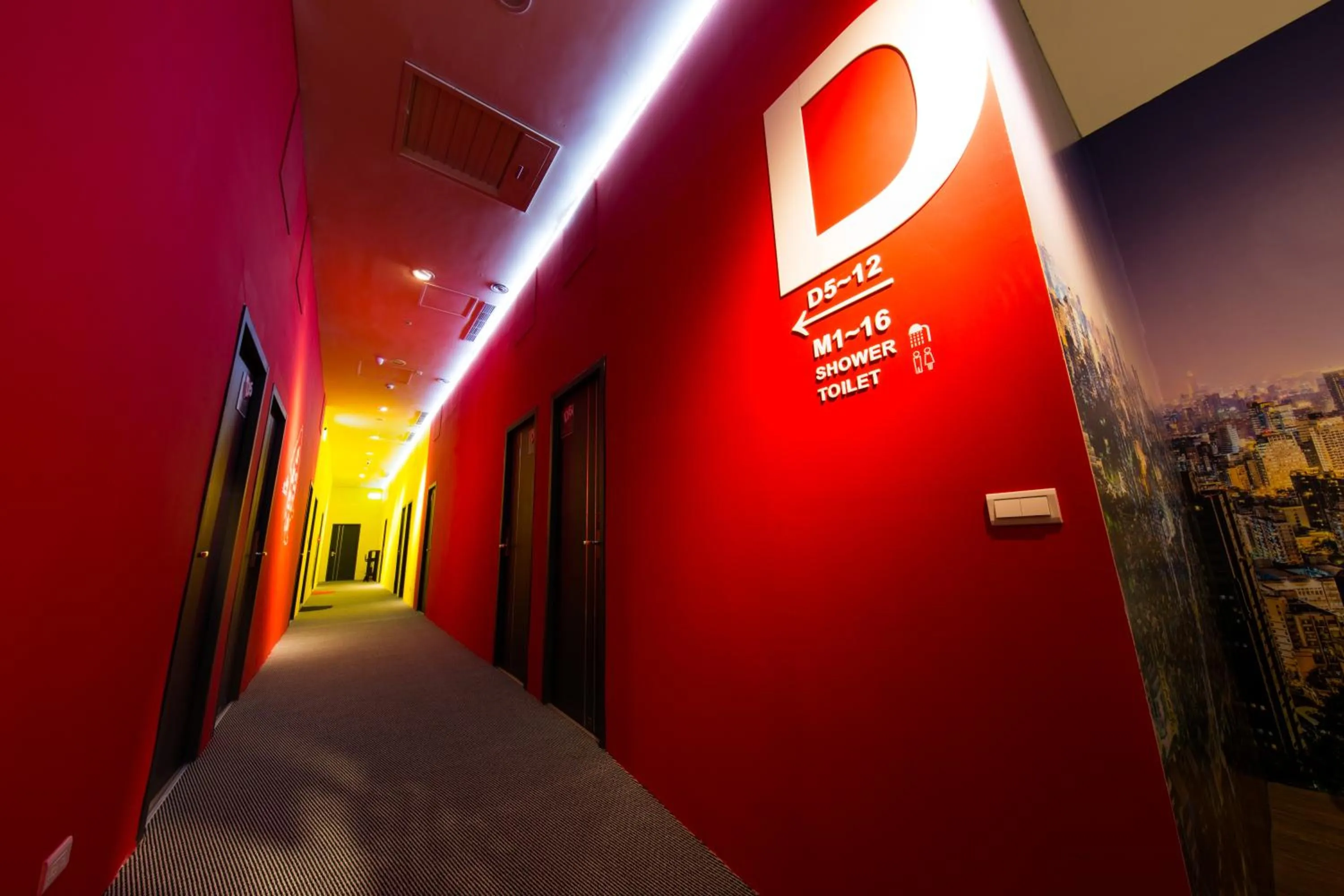 Decorative detail in SleepBox Hostel