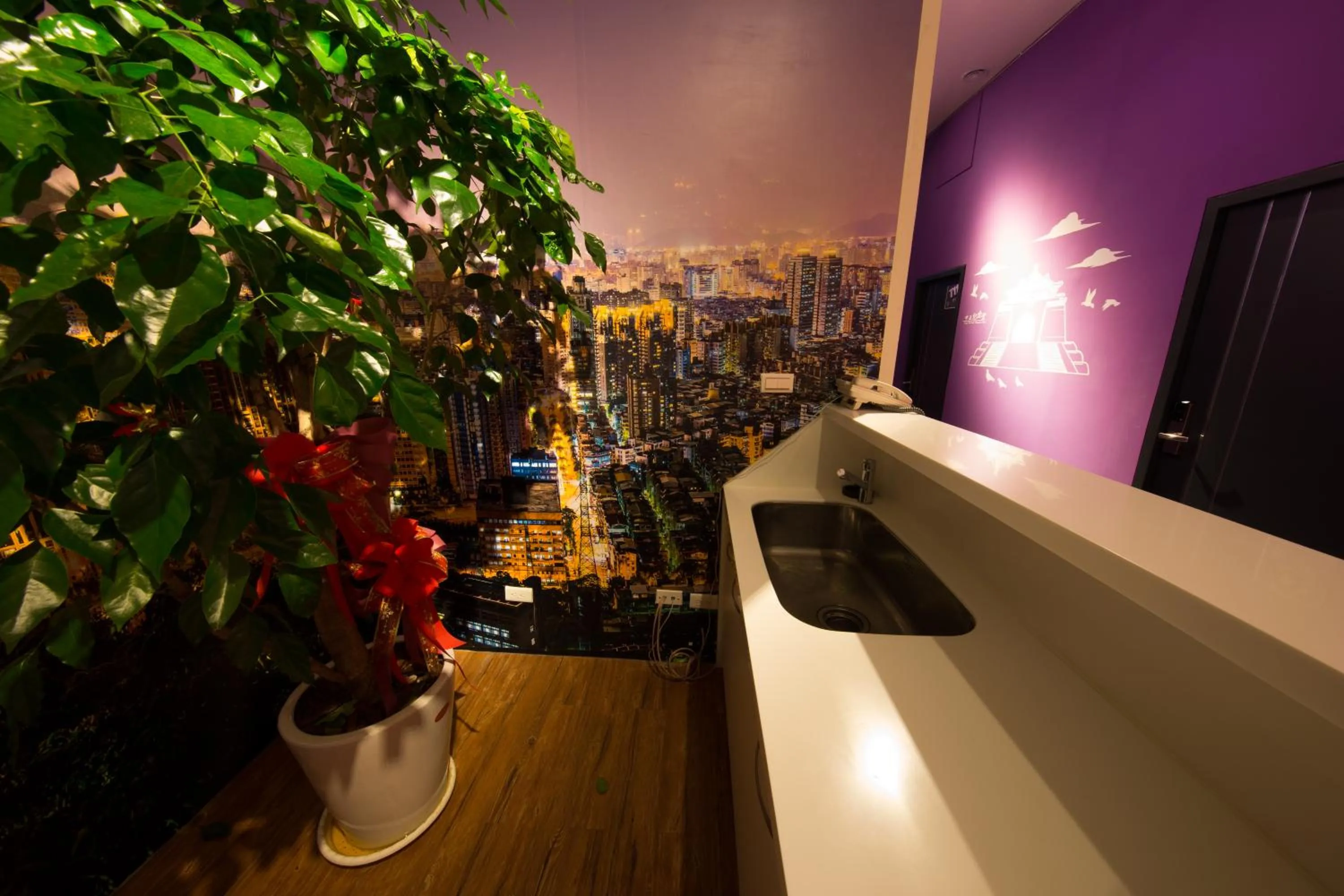 Decorative detail in SleepBox Hostel