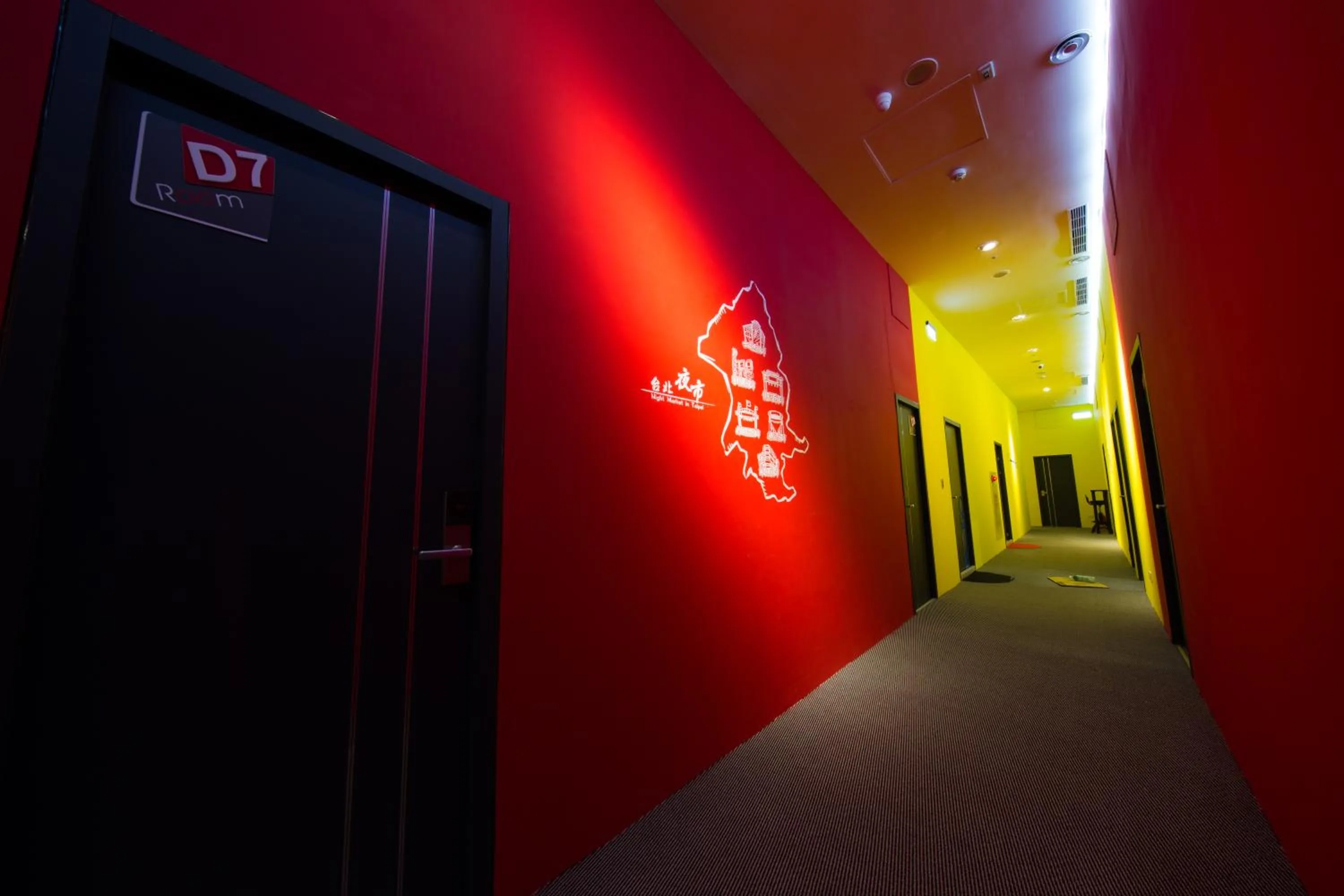 Decorative detail in SleepBox Hostel