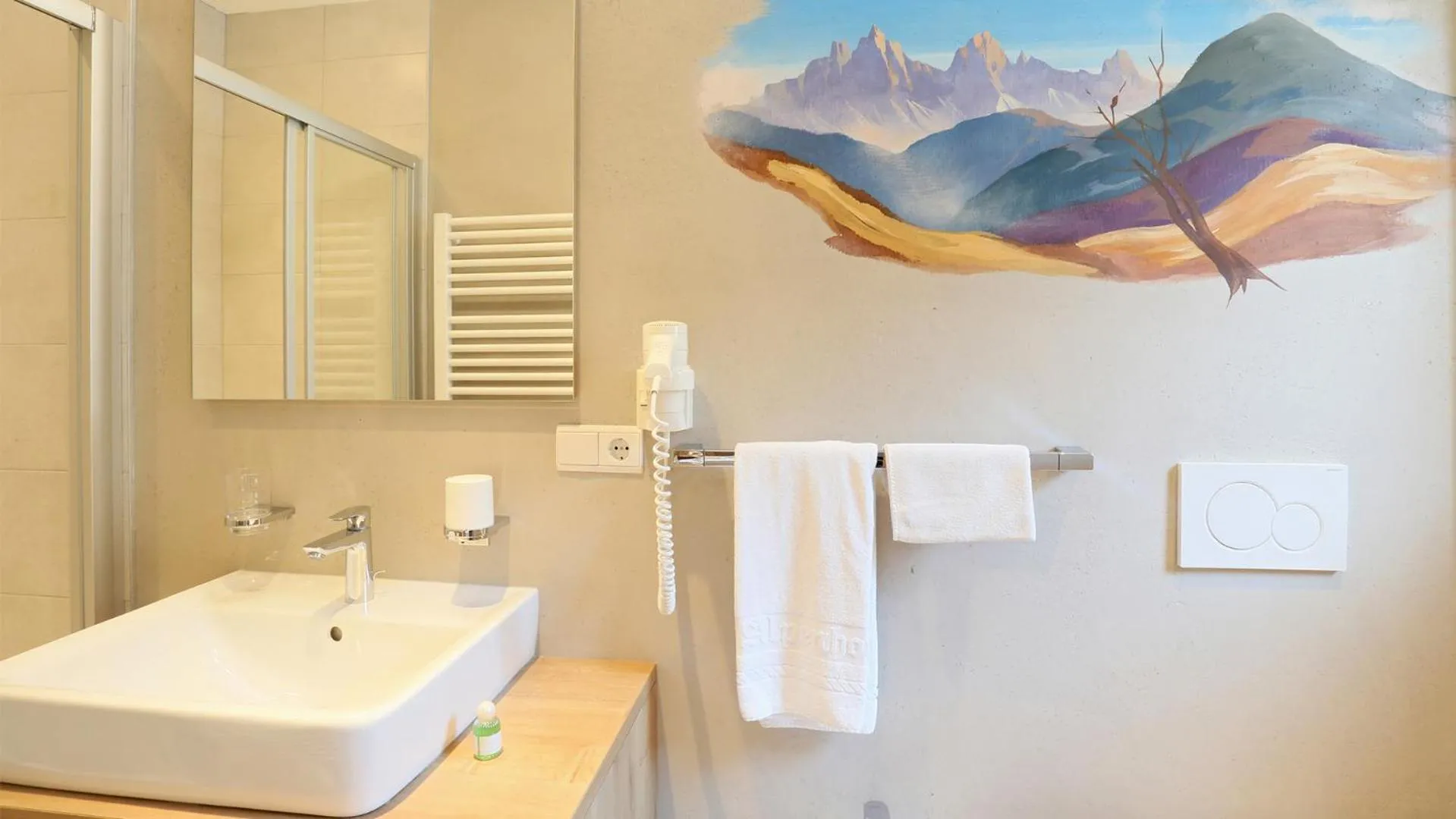 Bathroom in Pension Alpenhof B&B