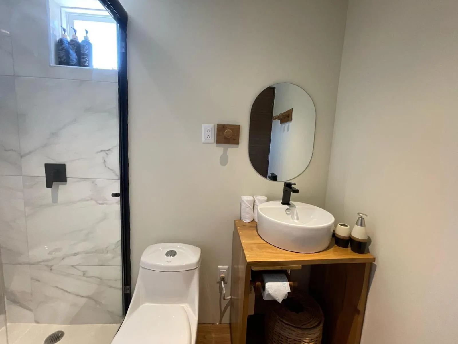 Shower in Hotel Solana Bacalar Lakefront