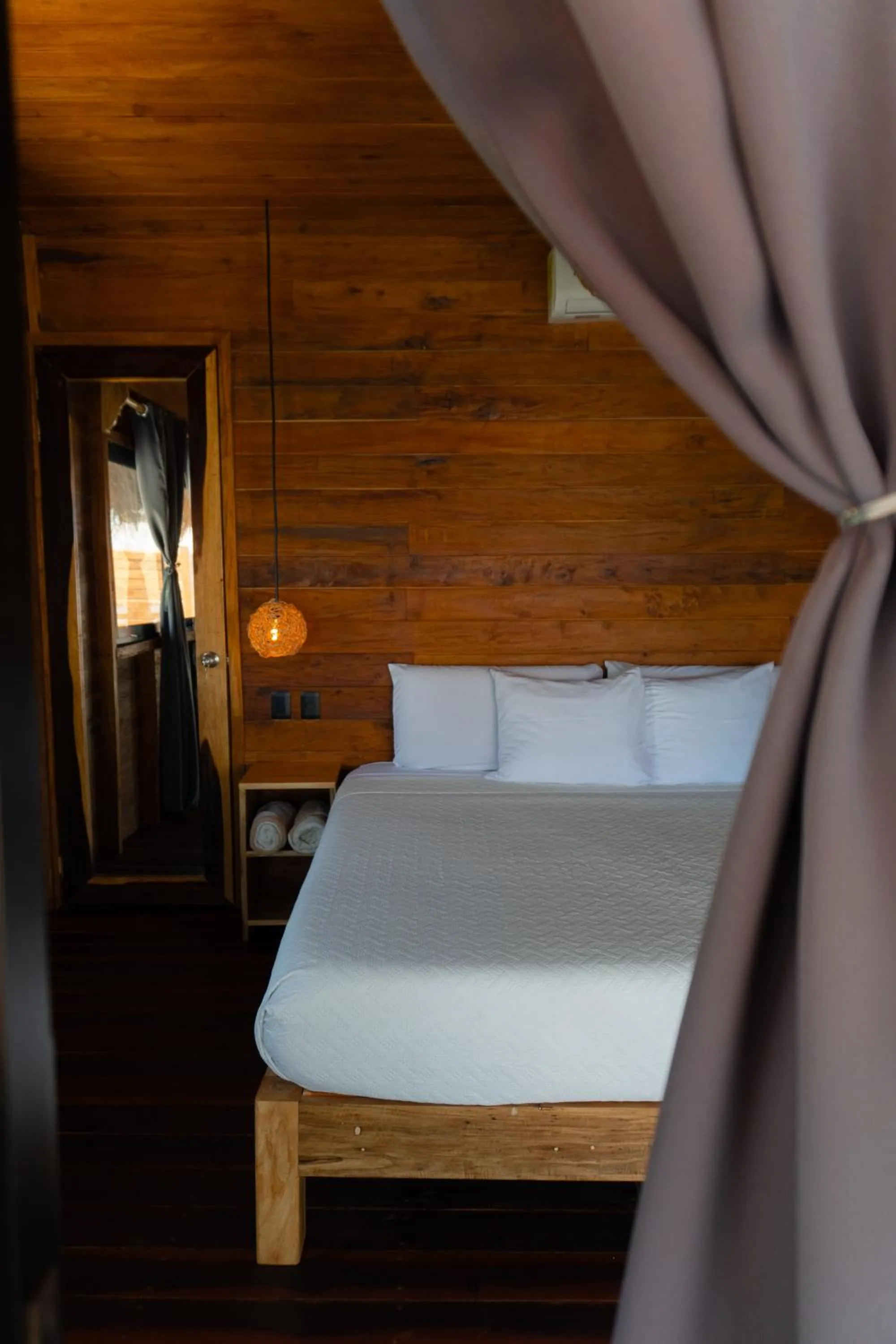 Bed in Hotel Solana Bacalar Lakefront