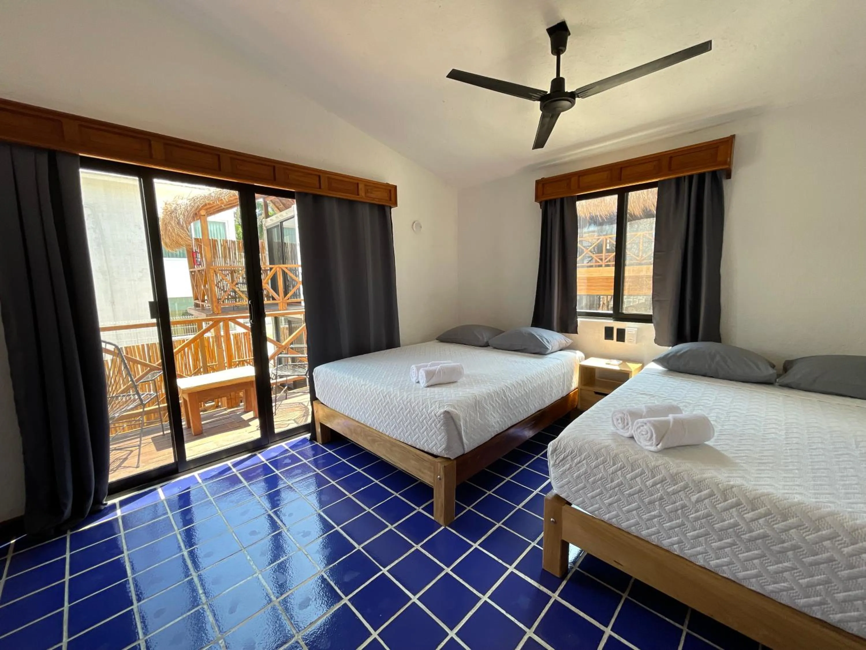 Bed in Hotel Solana Bacalar Lakefront