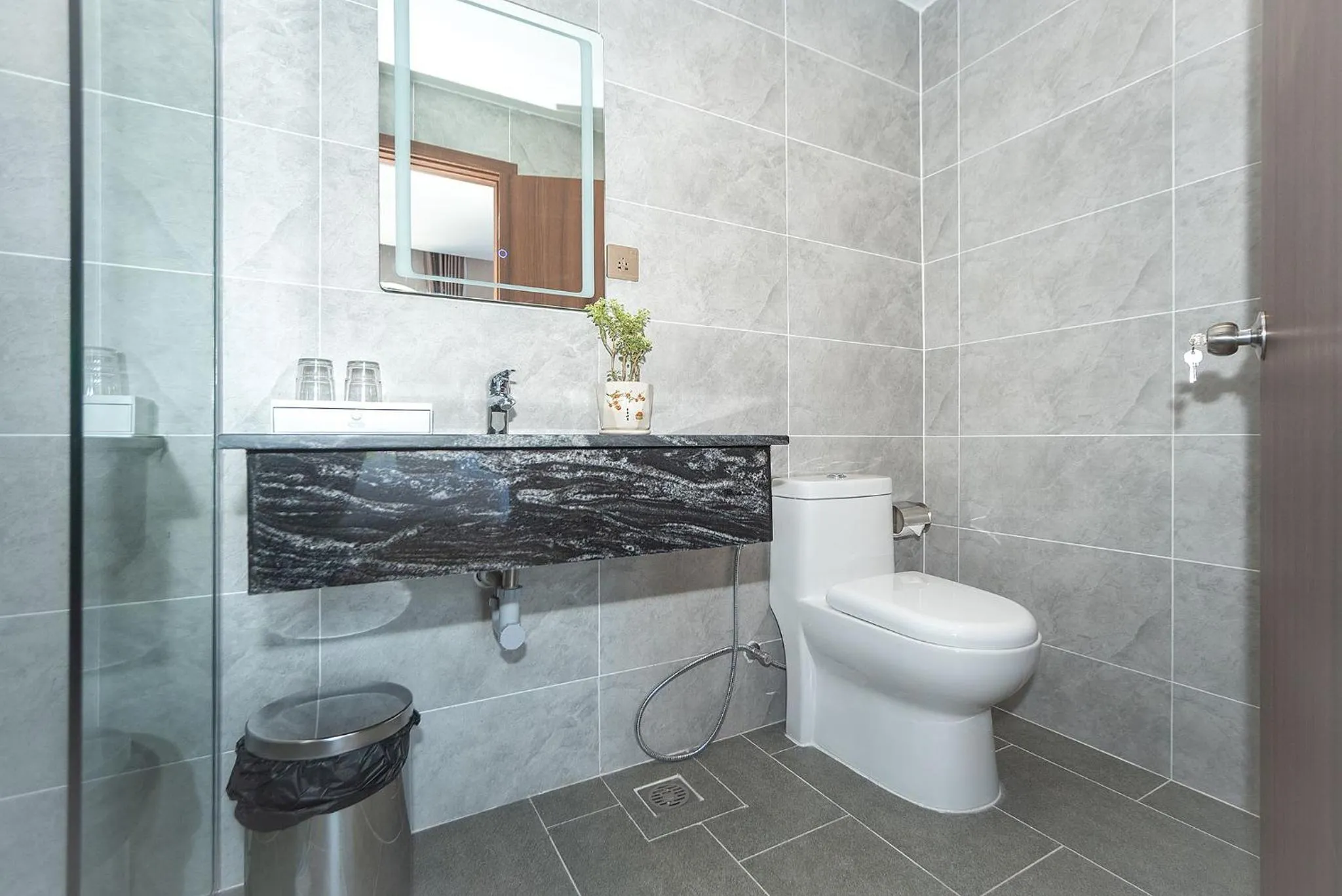 Shower in Bamboo Riverside Boutique Hotel