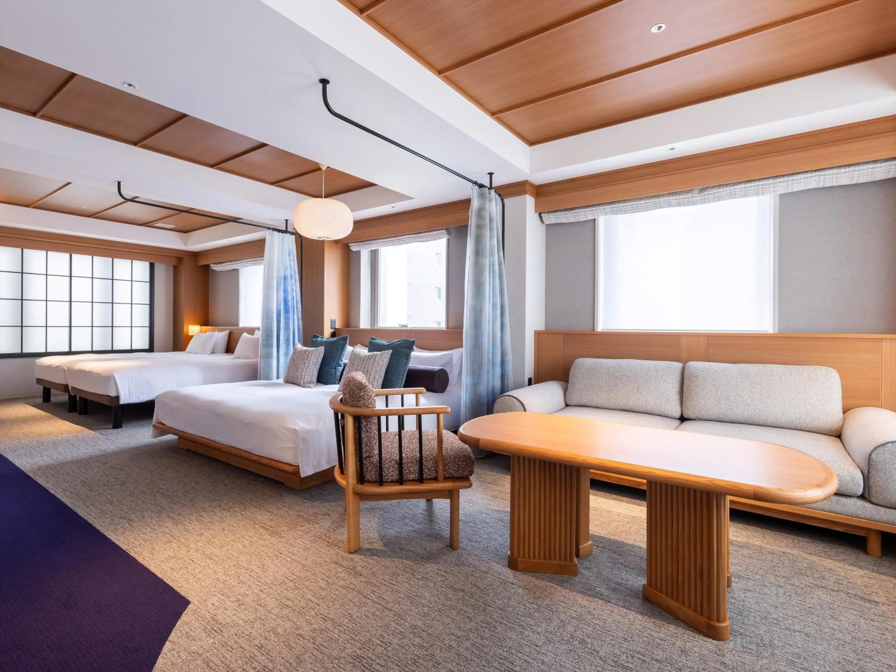 Living room, Bed in HANARE by Tokyu Stay Kyoto Sanjo