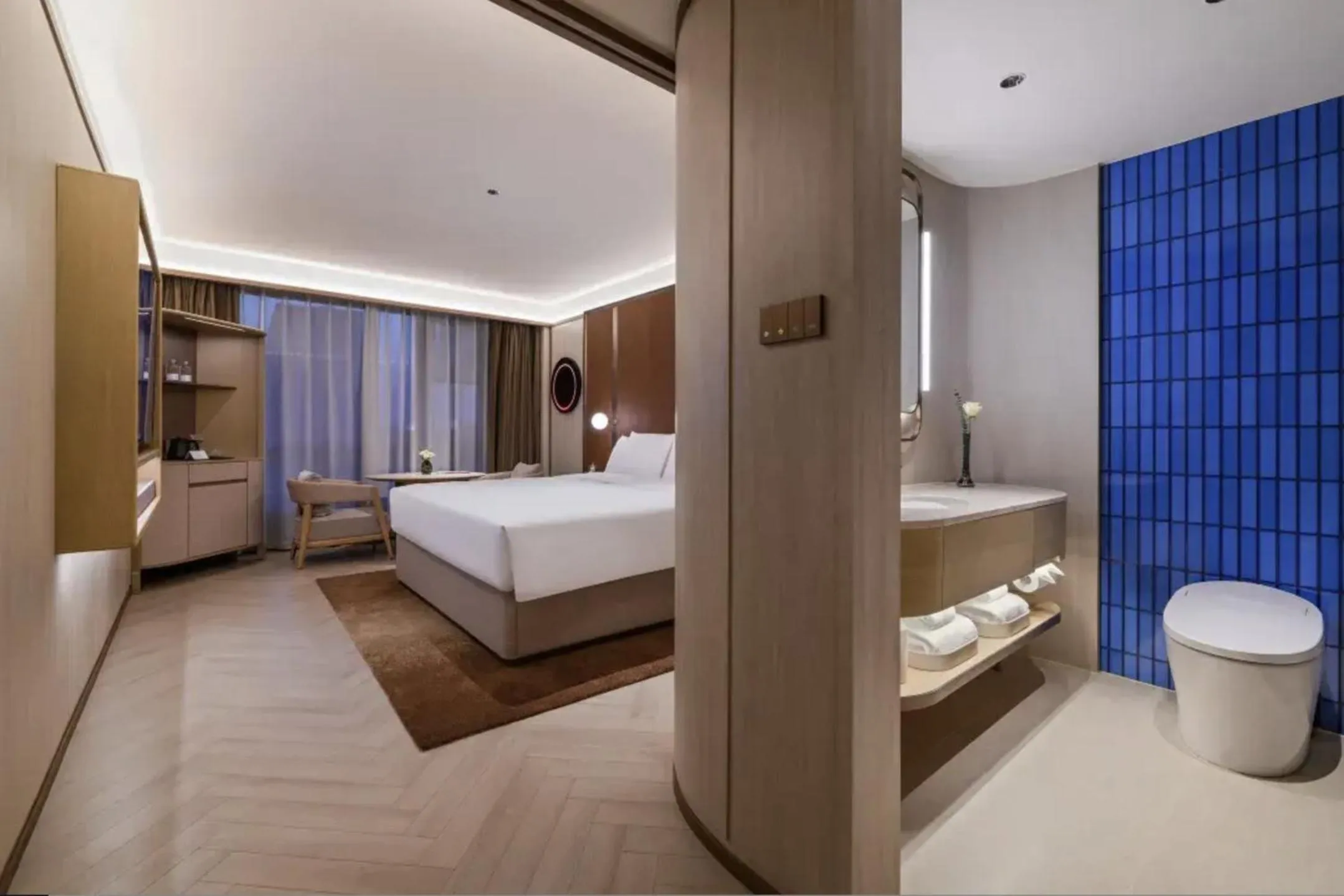 Bed in Crystal Orange Hotel Shanghai Chongming Nanmen