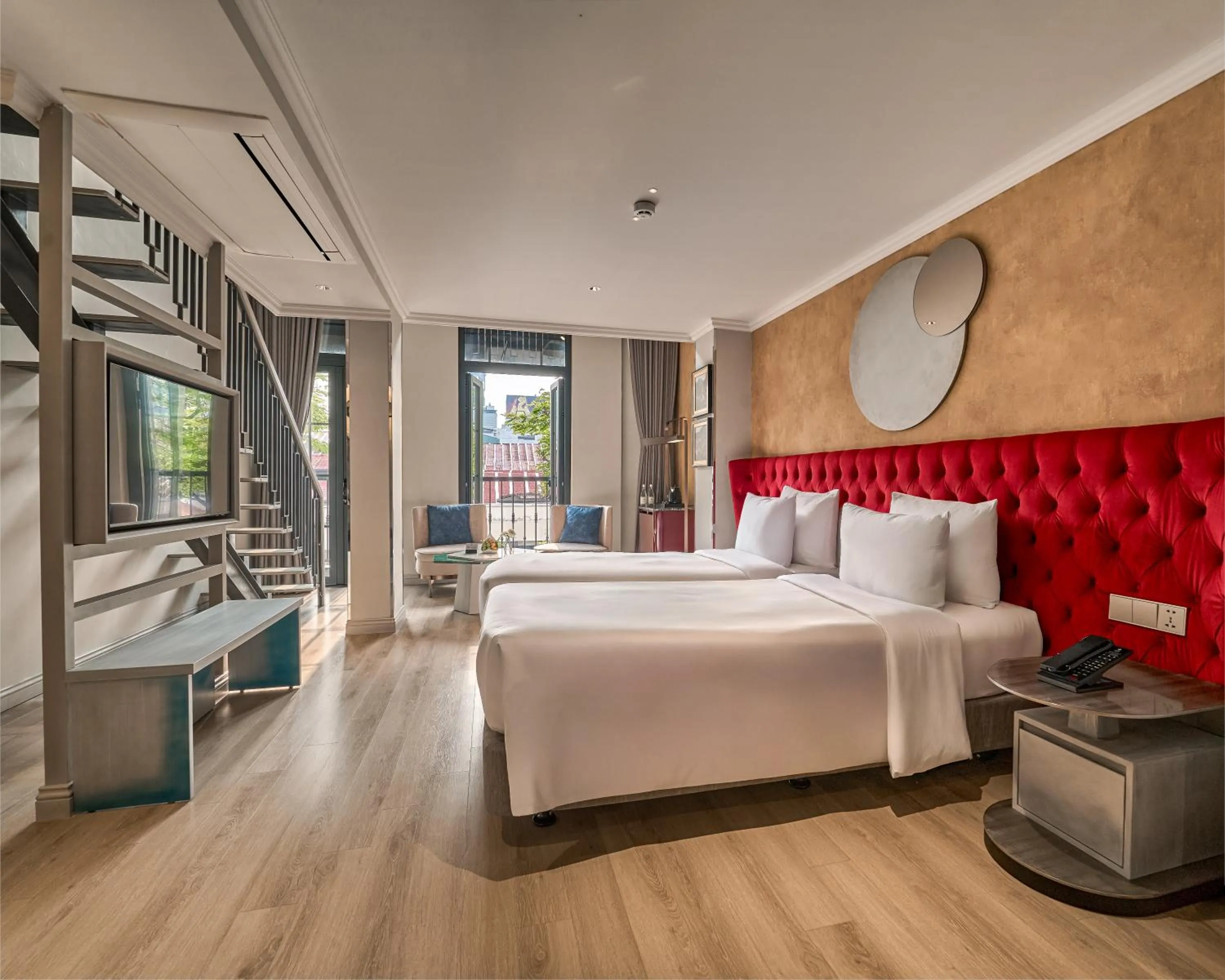 View (from property/room), Bed in GRAND HOTEL du LAC Boutique Saigon