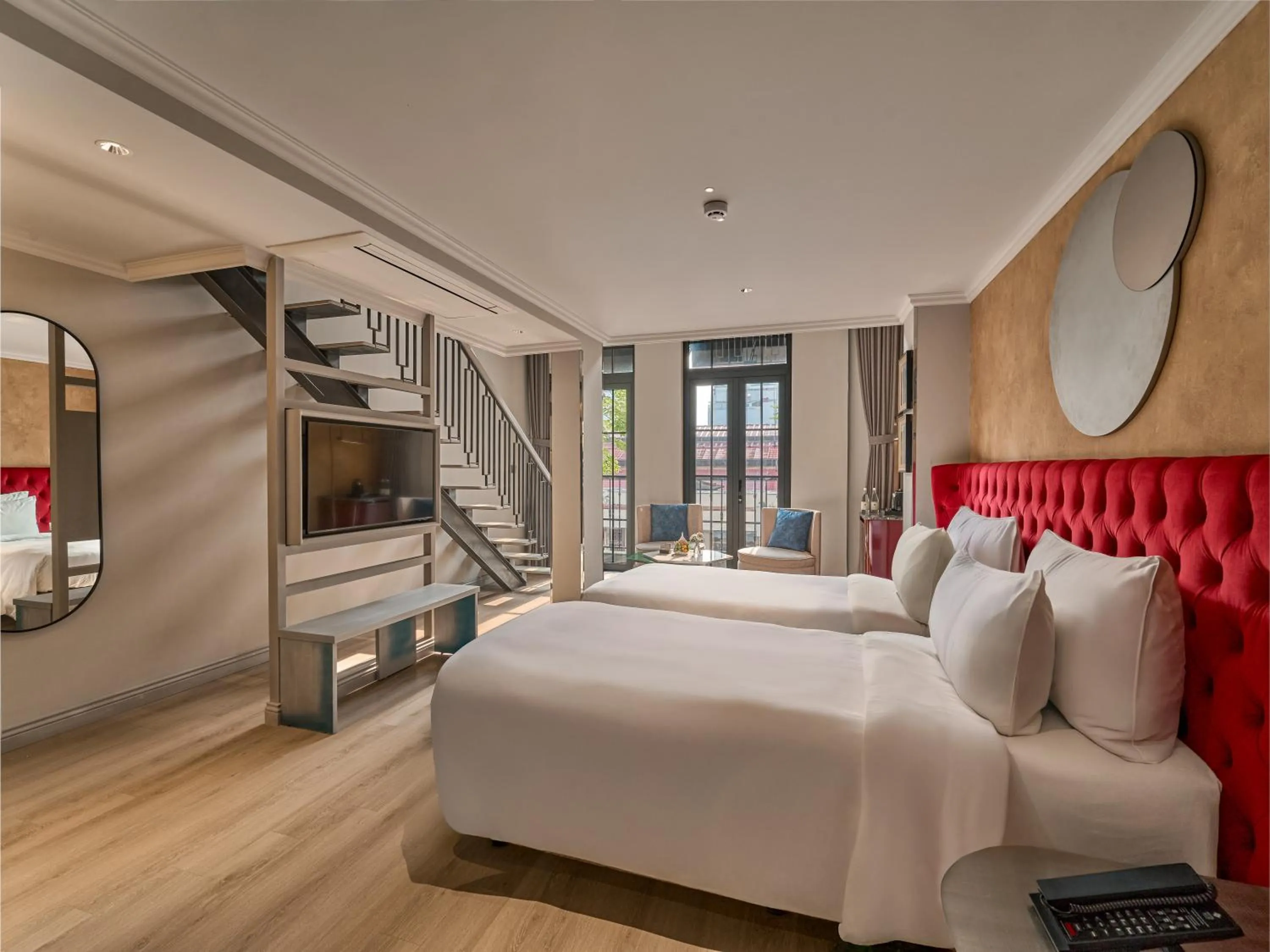 View (from property/room), Bed in GRAND HOTEL du LAC Boutique Saigon