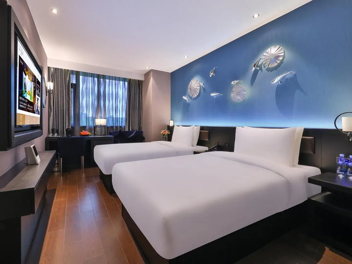 Twin Room with Shower in Crystal Orange Hotel Shanghai University Dachang Twin Room with Shower in Crystal Orange Hotel Shanghai University Dachang