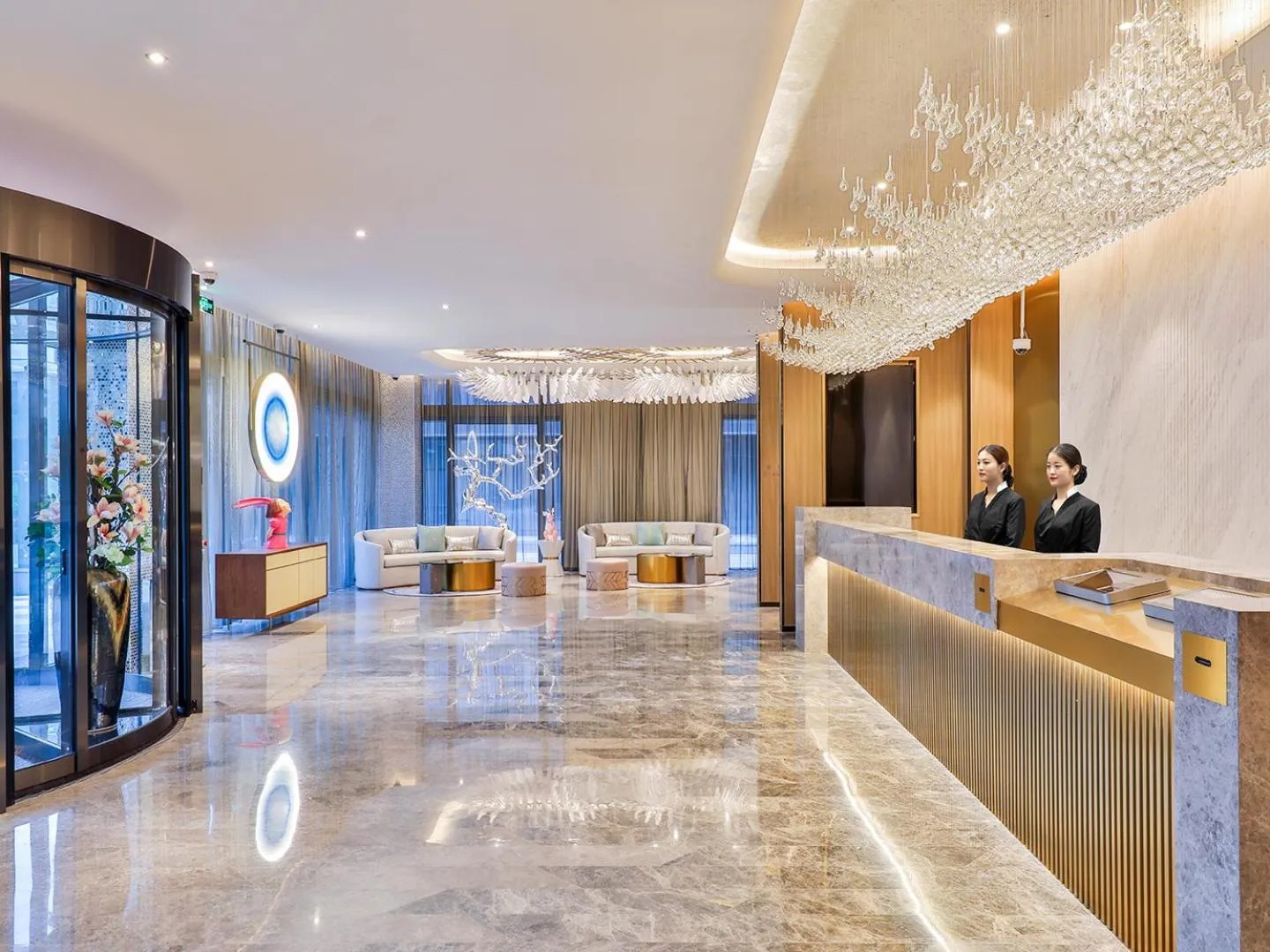 Lobby or reception in Crystal Orange Hotel Shanghai University Dachang