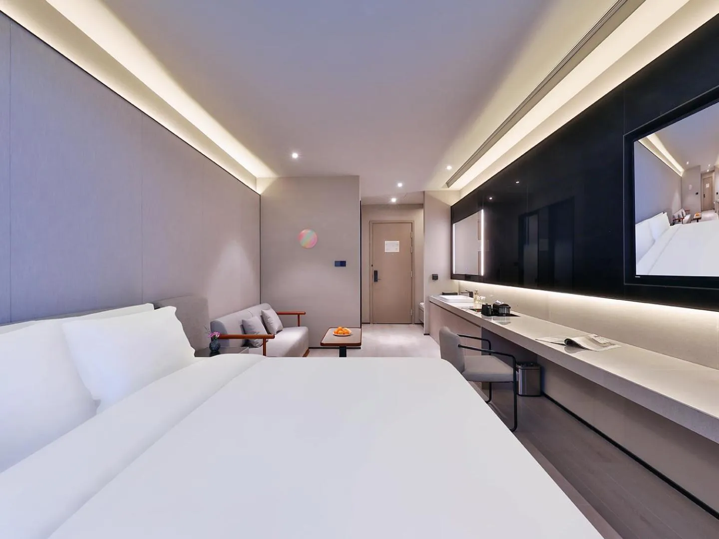 Bed in Crystal Orange Hotel Shanghai Hongqiao Jinhui Road