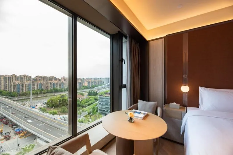 Bed in Shanghai Changfeng Business District Orange Crystal Hotel