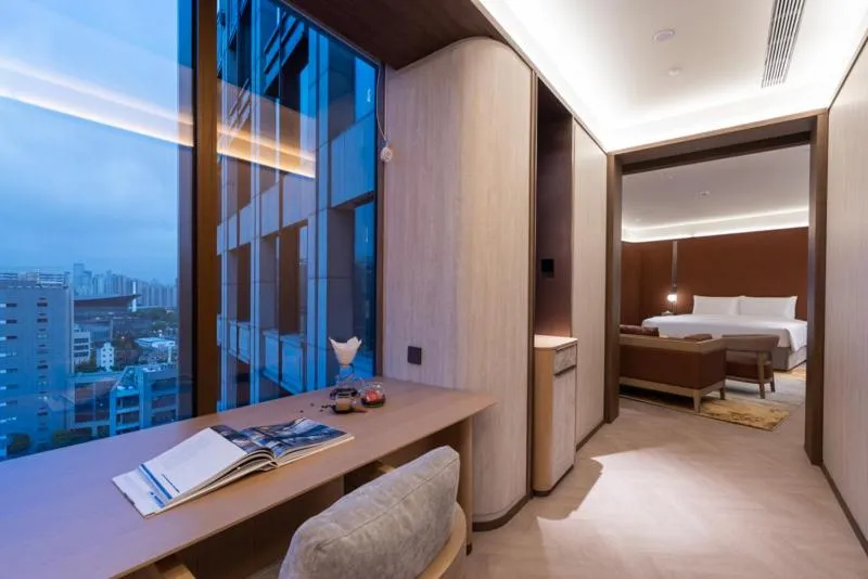 Bed in Shanghai Changfeng Business District Orange Crystal Hotel