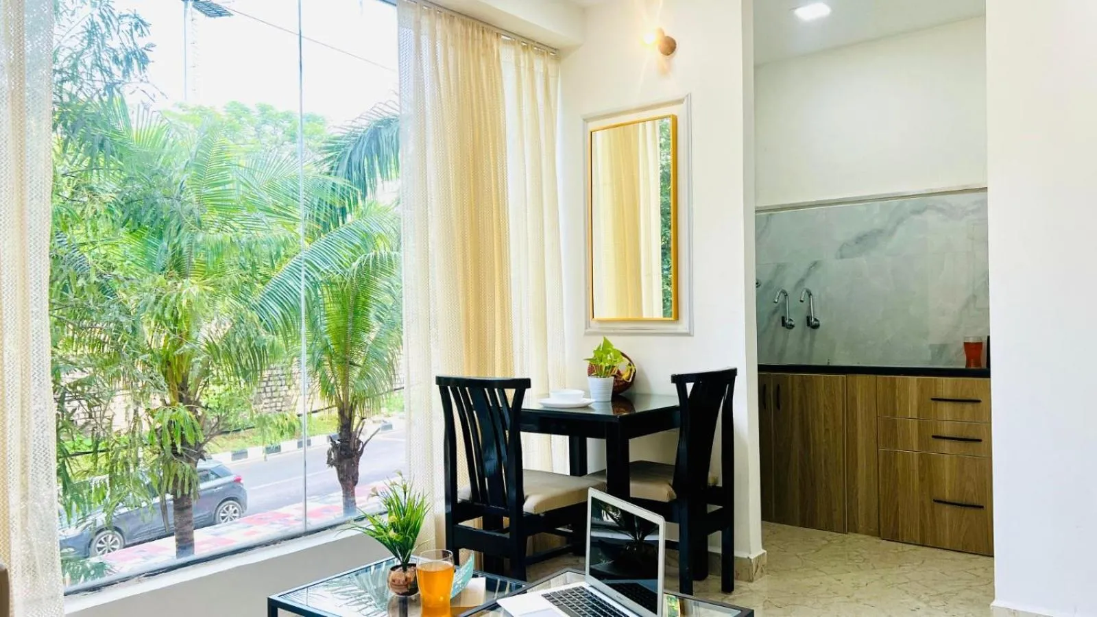 Seating area in Olive Serviced Apartments - HICC Hitex Hyderabad