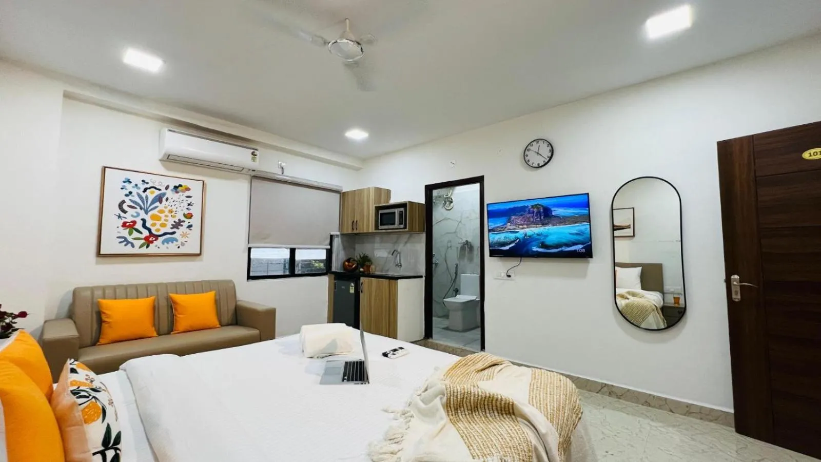 Seating area in Olive Serviced Apartments - HICC Hitex Hyderabad