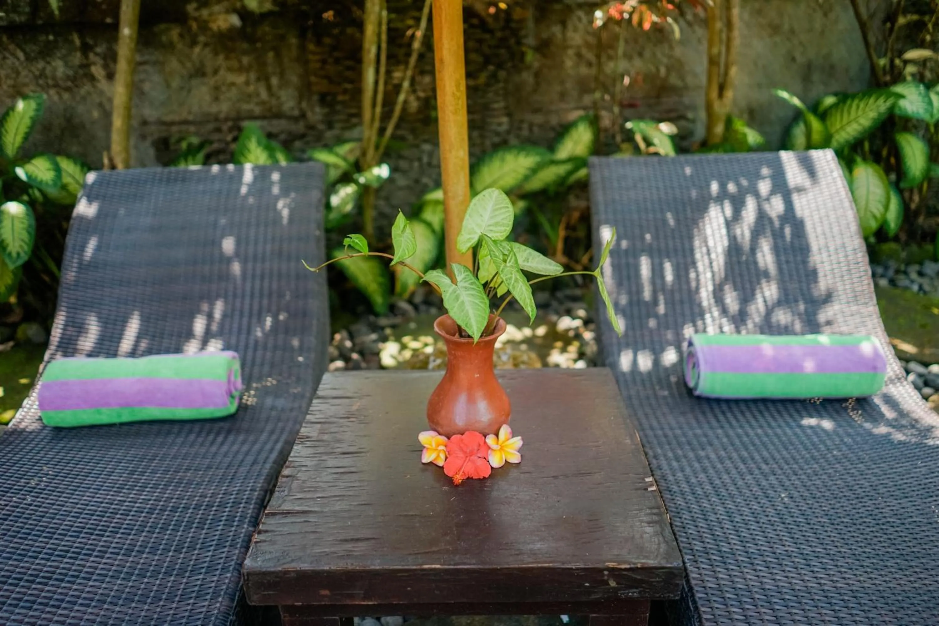 sunbed in Villa JJ and Spa Ubud