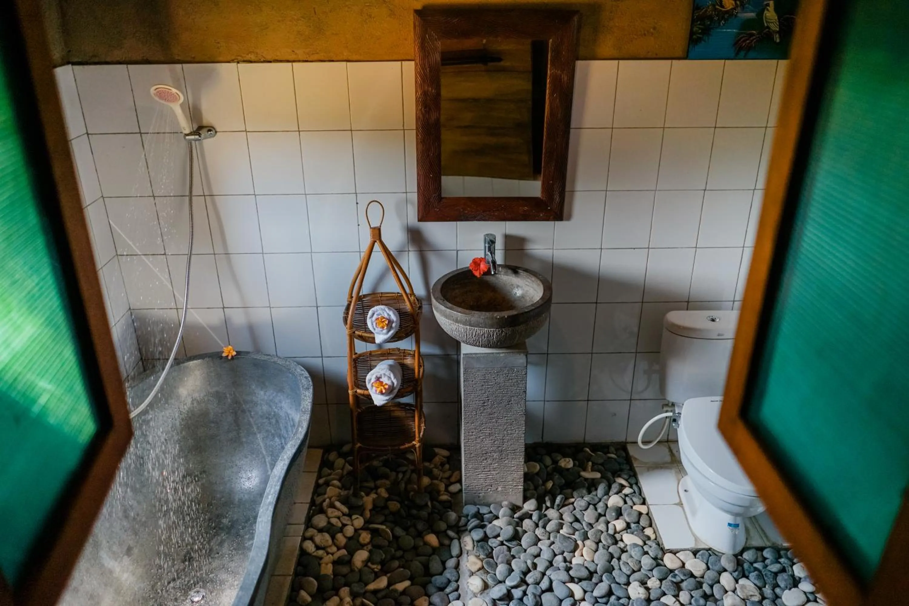 Shower in Villa JJ and Spa Ubud