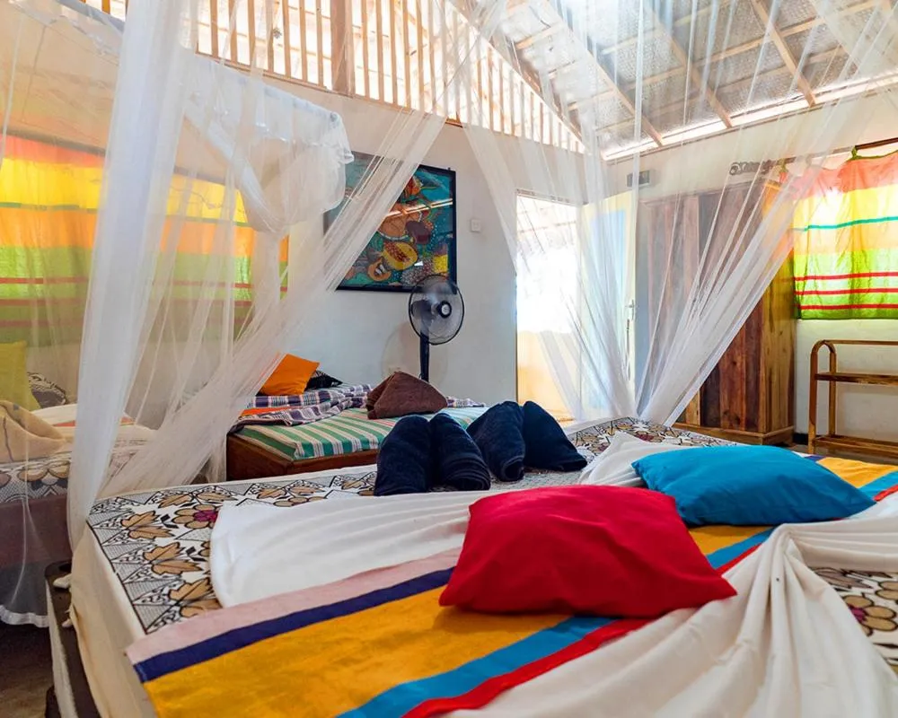 Bed in De Silva Wind Resort Kalpitiya - Kitesurfing School Sri Lanka