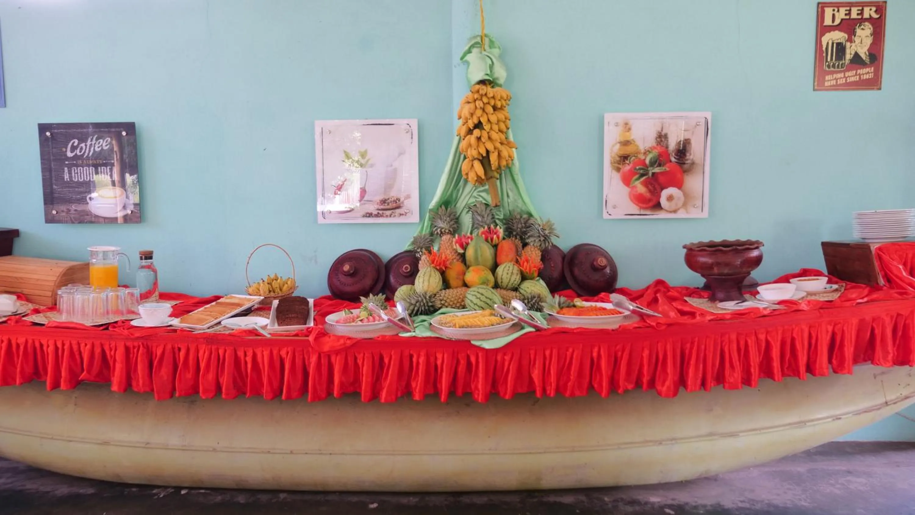 Restaurant/places to eat in De Silva Wind Resort Kalpitiya - Kitesurfing School Sri Lanka