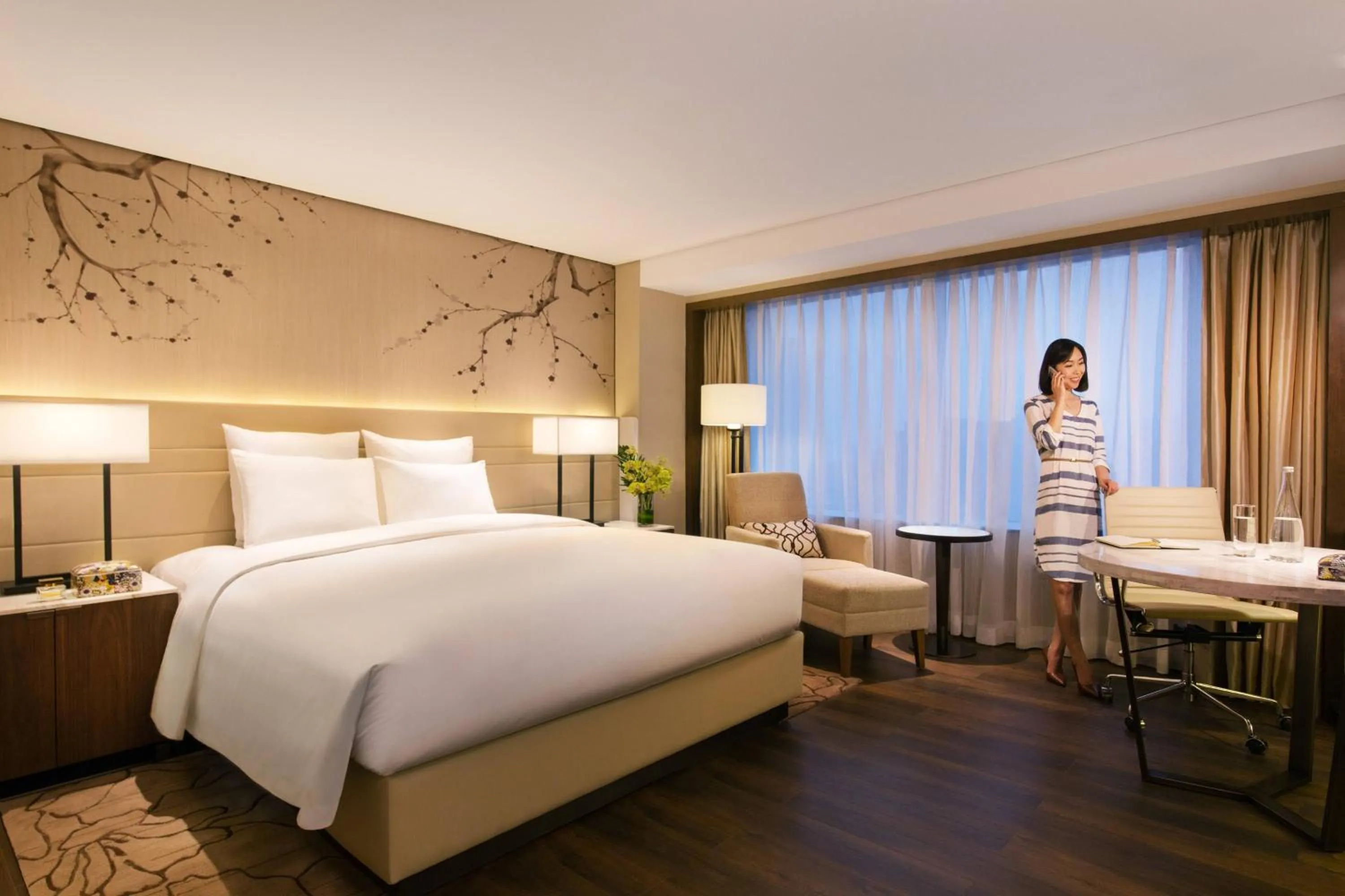 Bedroom, Bed in Marriott Executive Apartments Tianjin TEDA