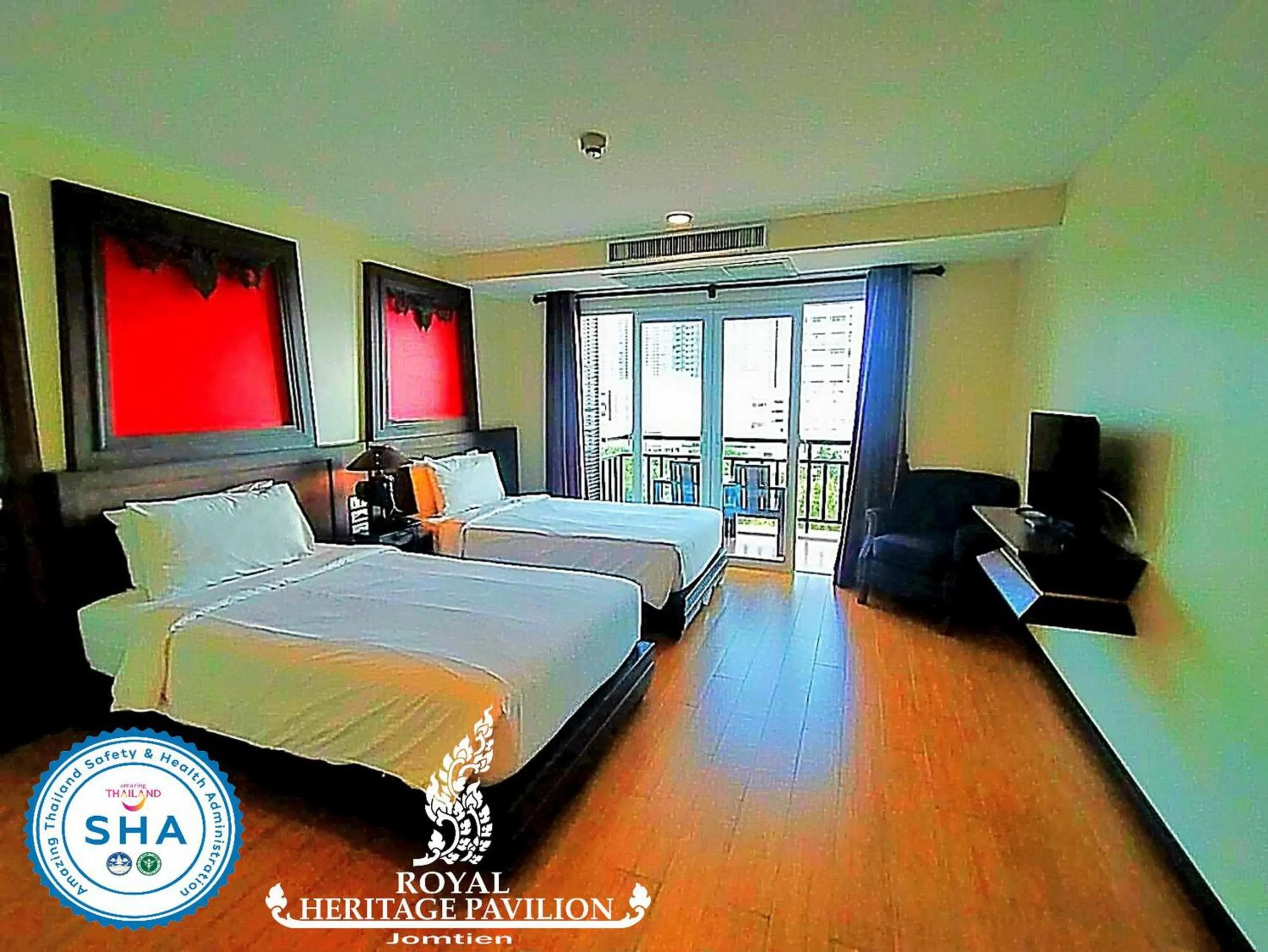 Seating area, Bed in Royal Heritage Pavilion, Jomtien