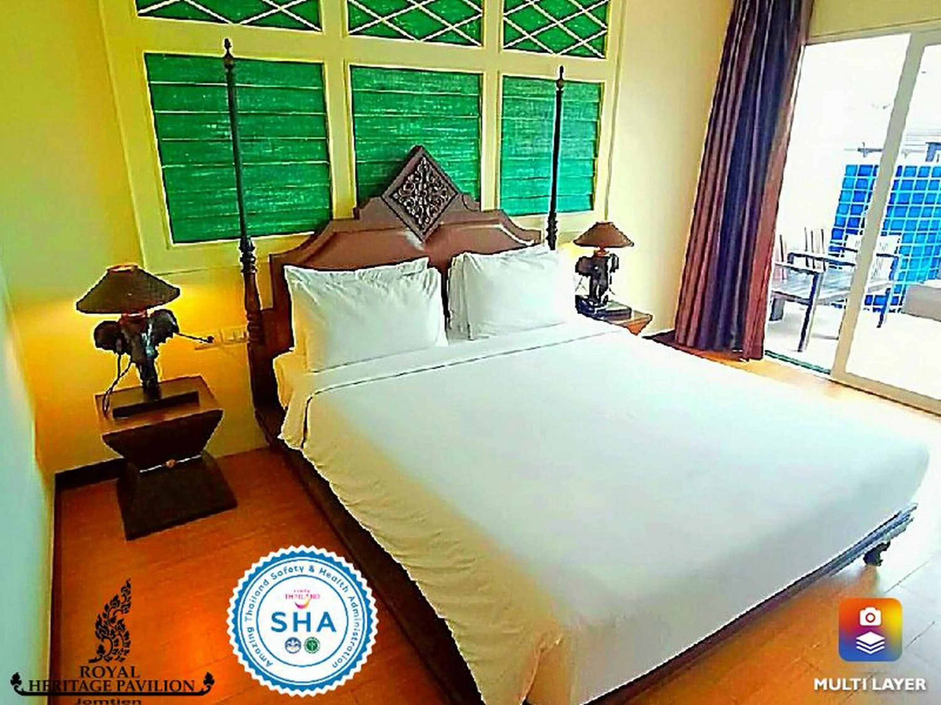 Bed in Royal Heritage Pavilion, Jomtien