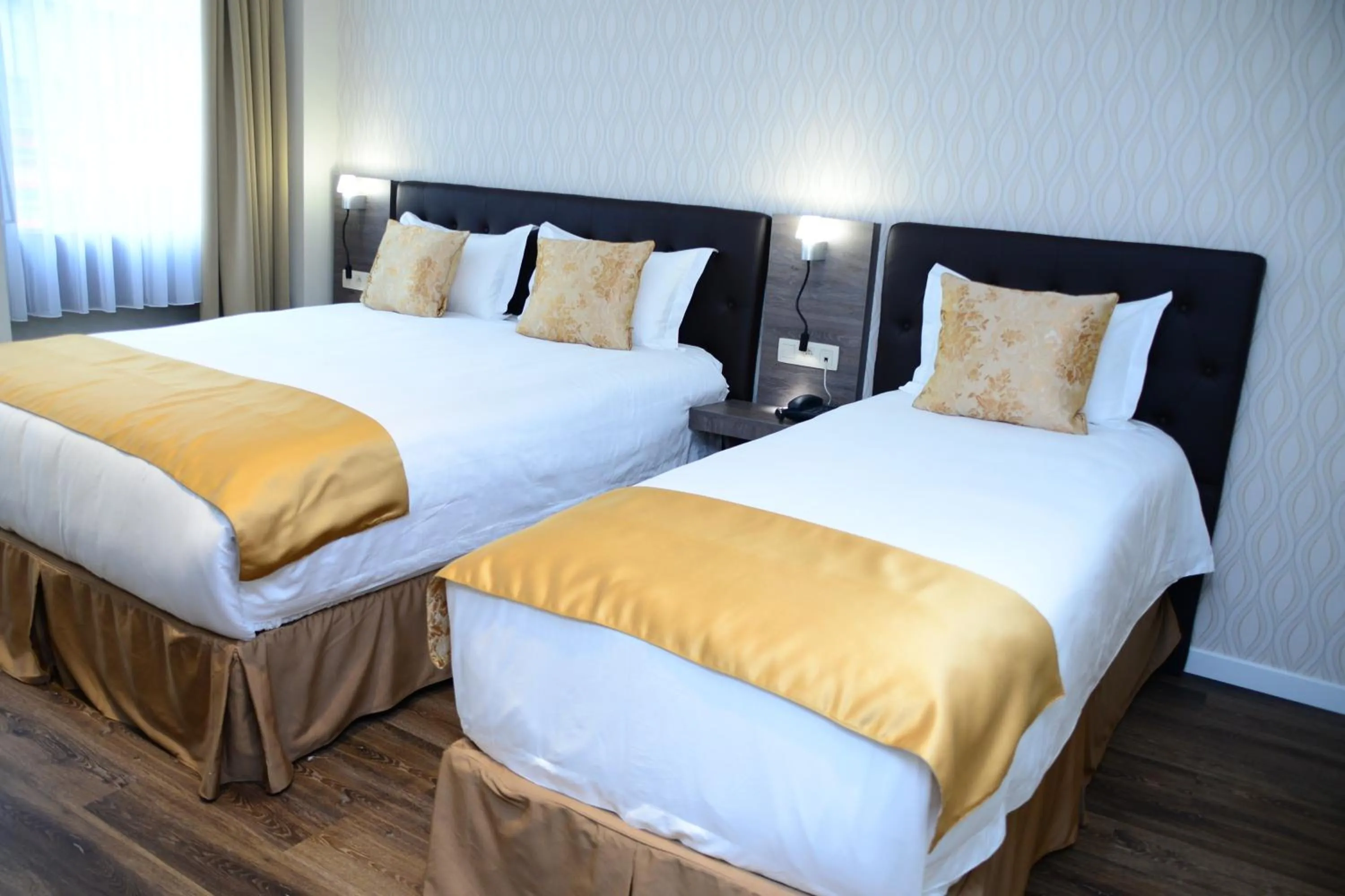 Bed in The Helmet Hotel