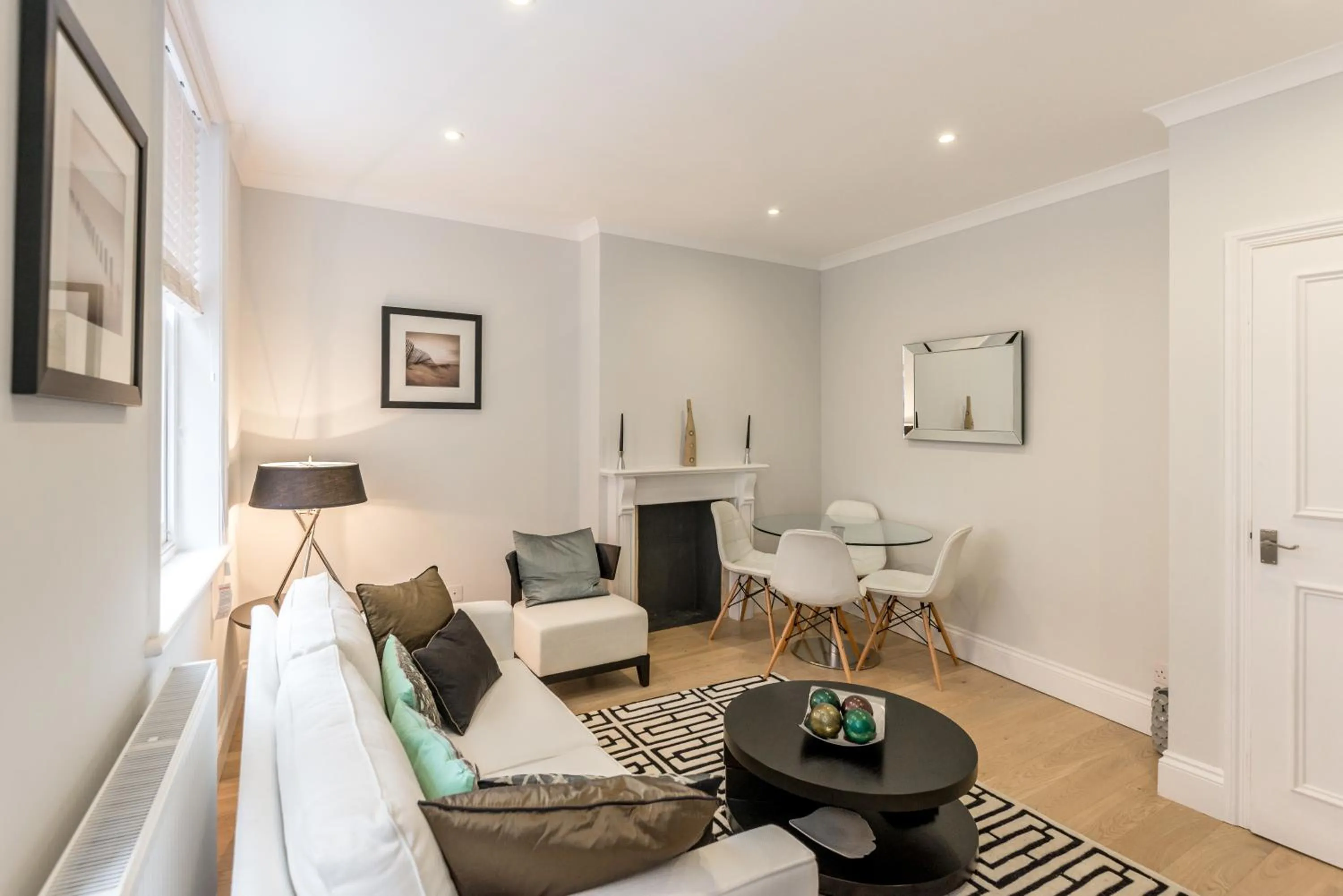 Seating area in High Street Kensington Apartment