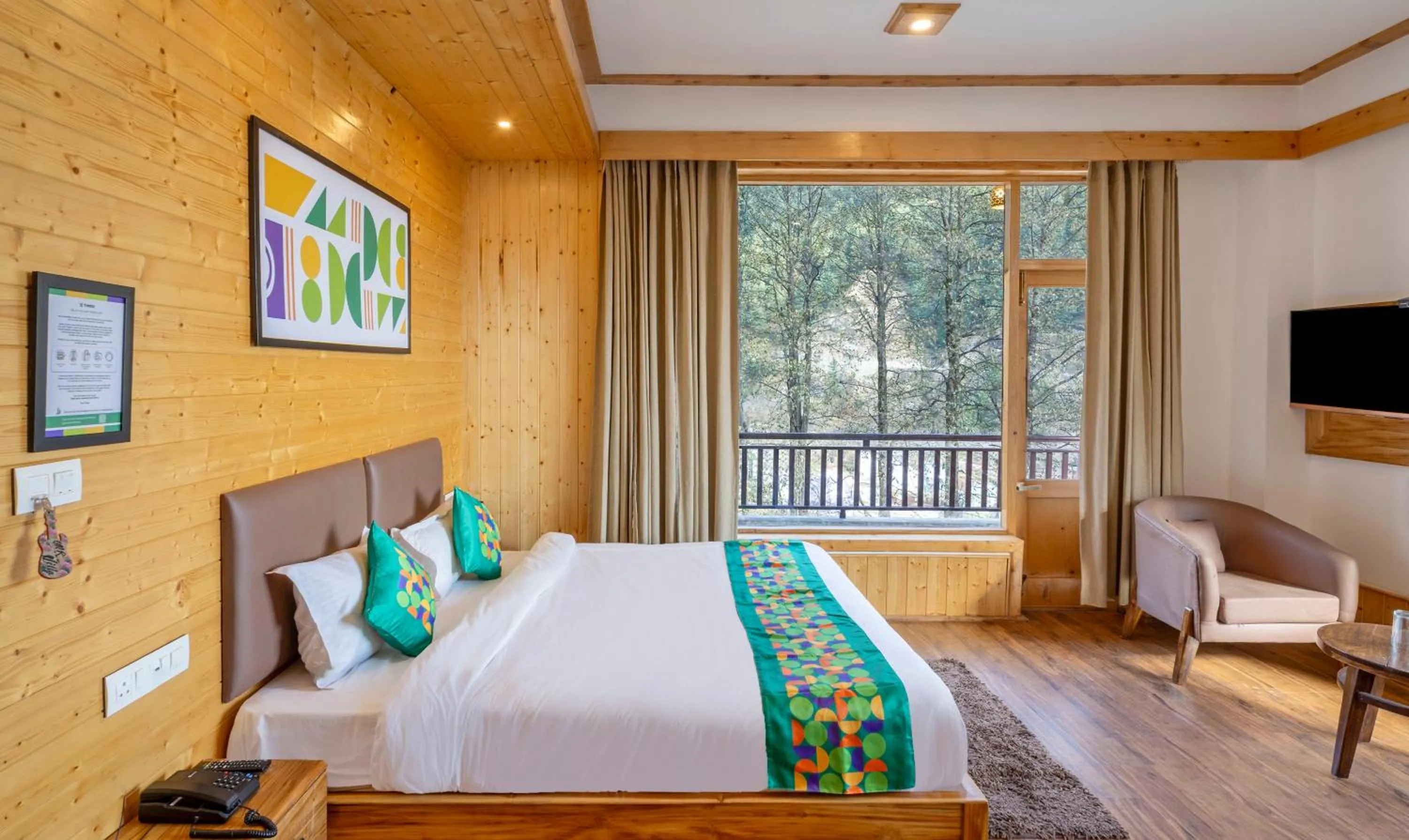 Bedroom, Bed in Treebo M R Villa