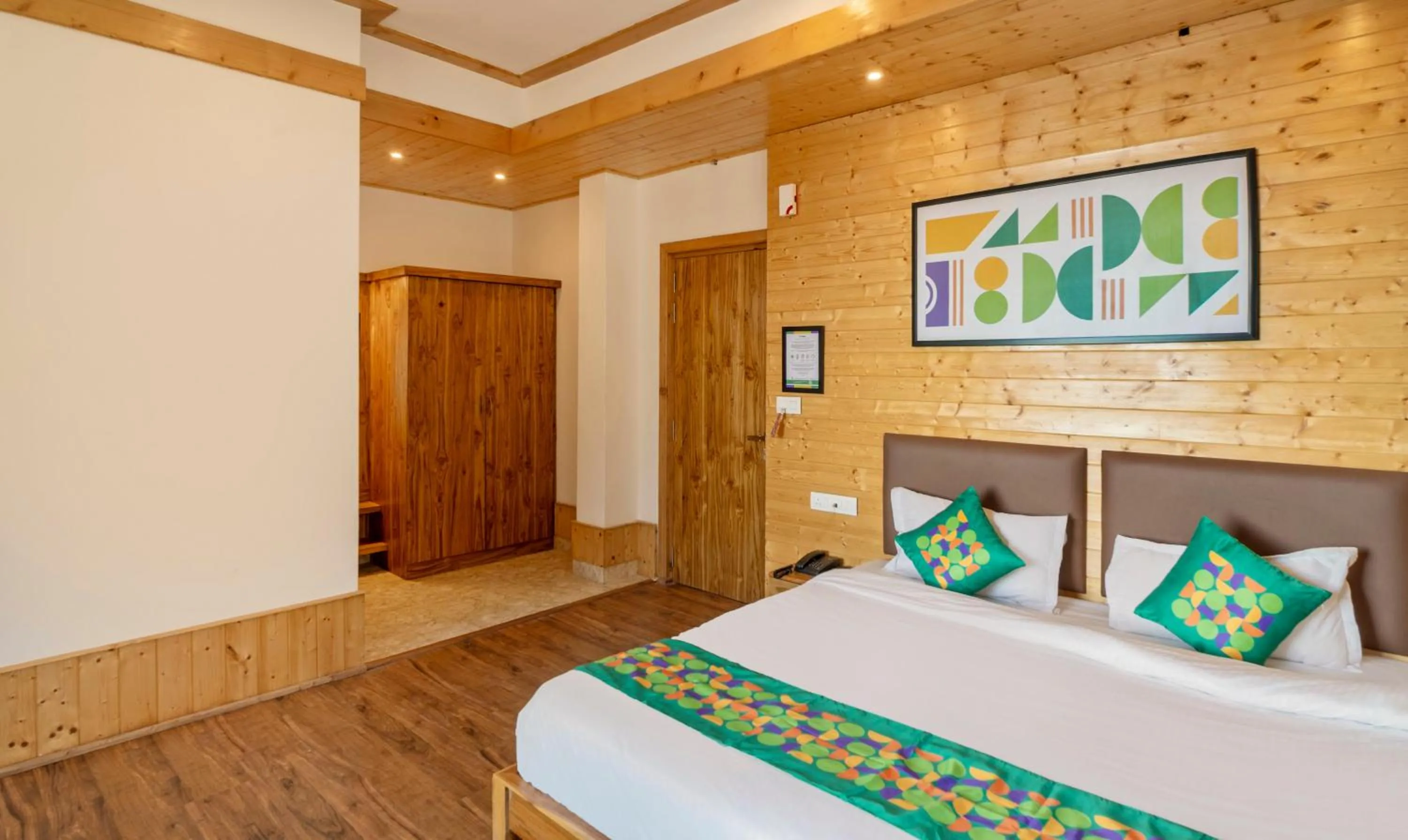 Bedroom, Bed in Treebo M R Villa