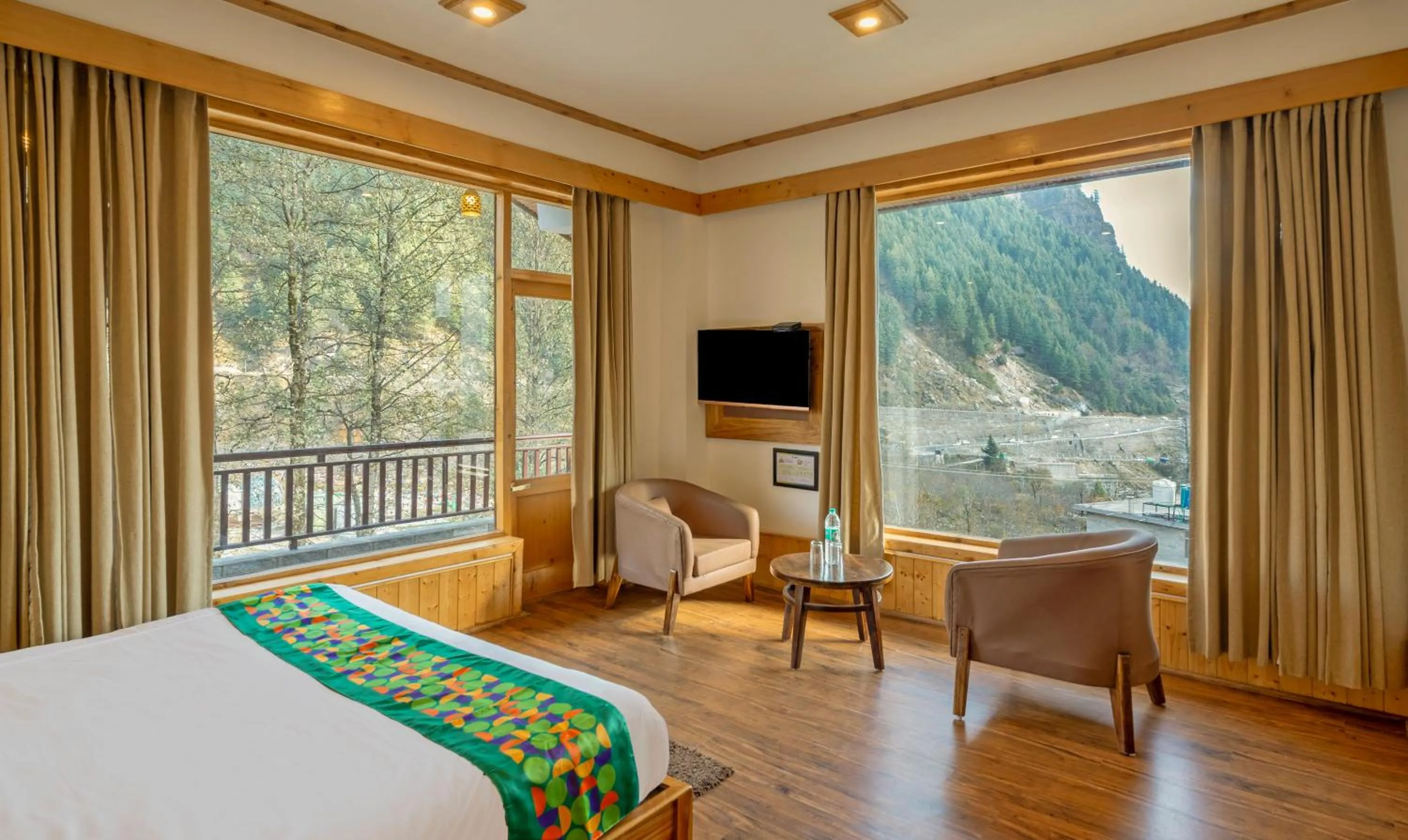 Bedroom, Bed in Treebo M R Villa