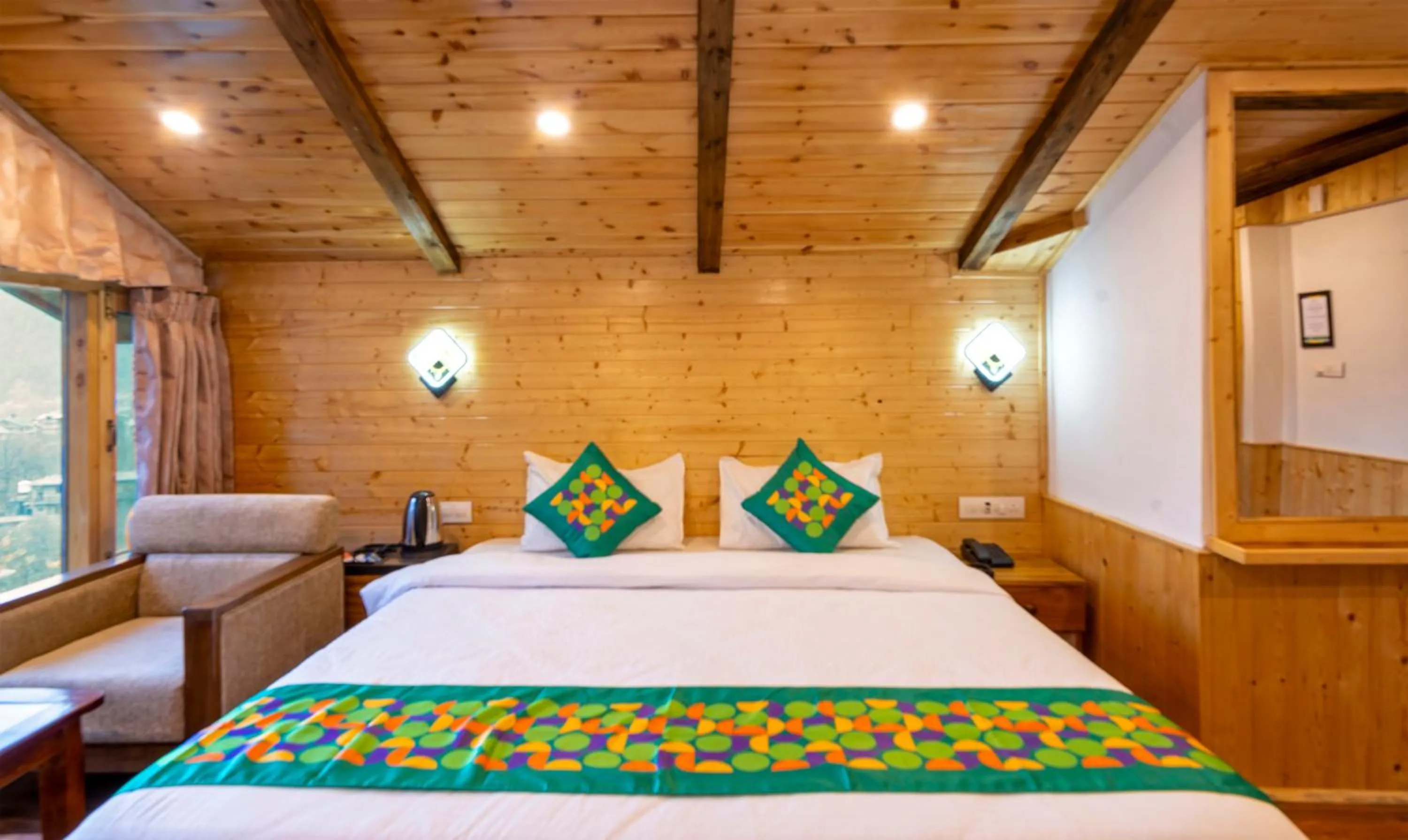 Bedroom, Bed in Treebo M R Villa