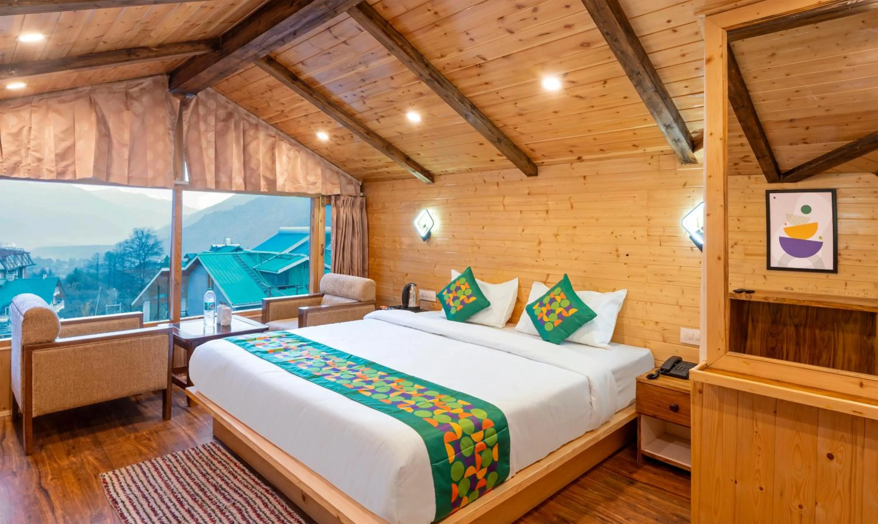Bedroom, Bed in Treebo M R Villa