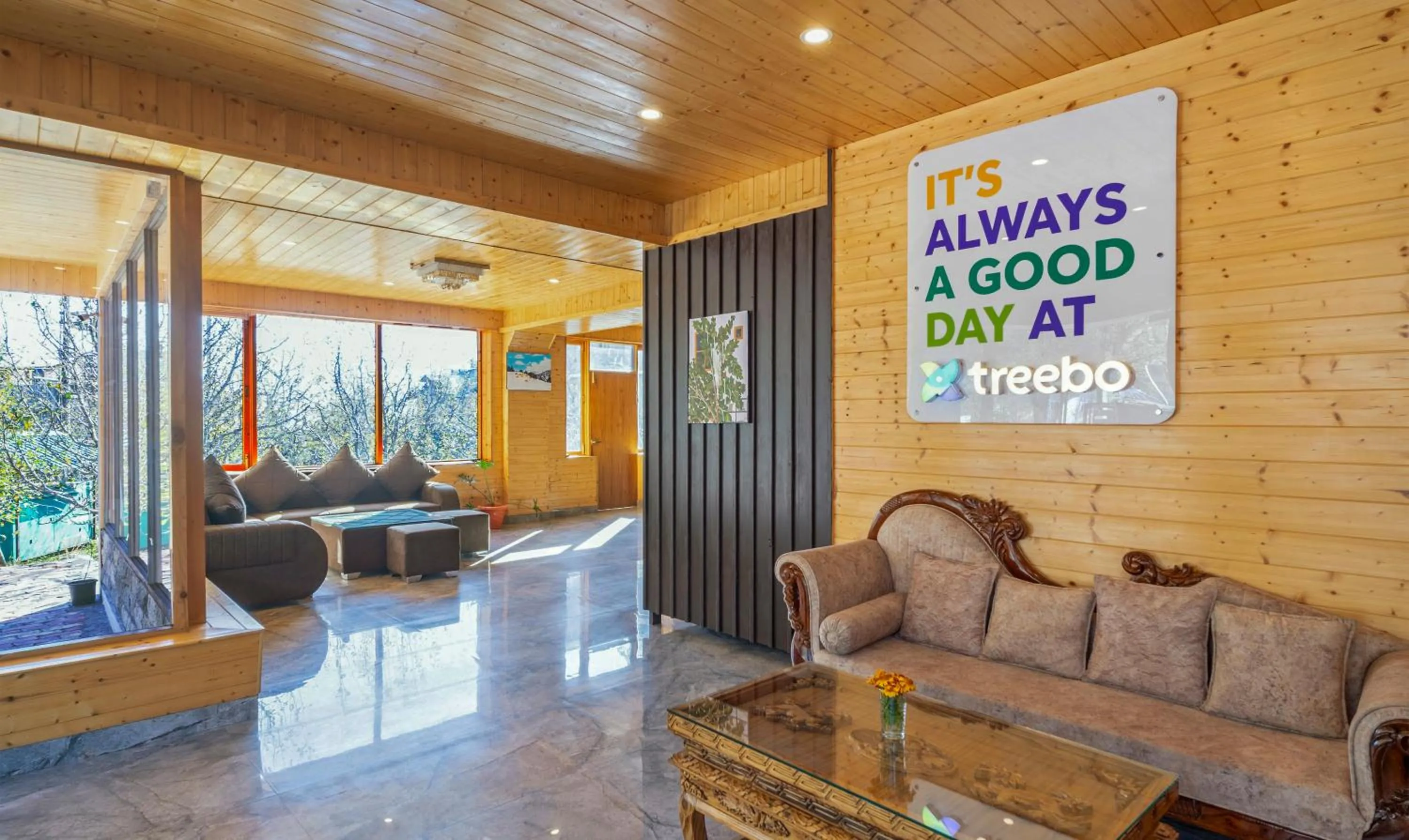 Seating area in Treebo M R Villa