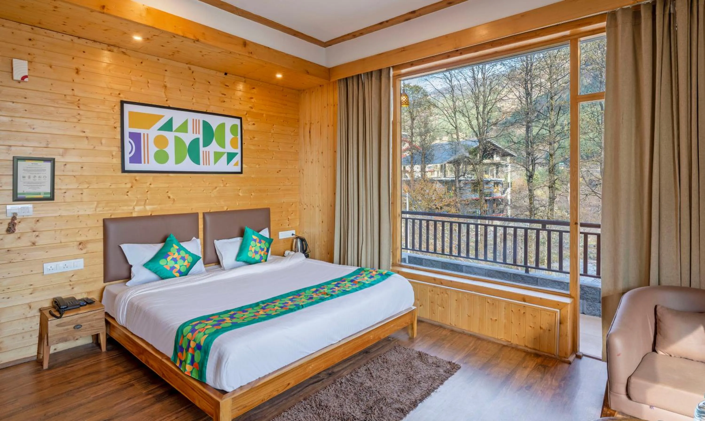 Bedroom, Bed in Treebo M R Villa