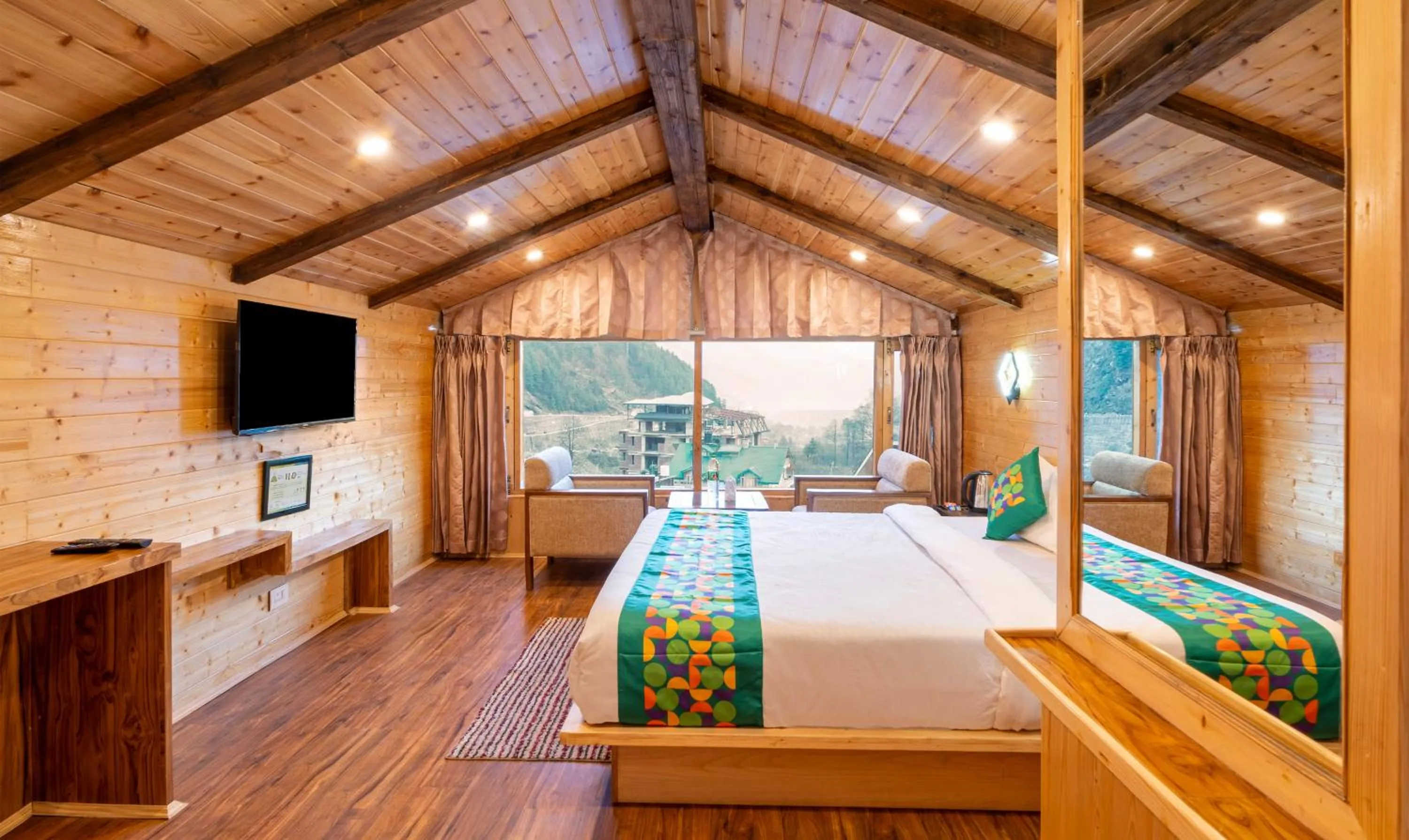 Bedroom, Bed in Treebo M R Villa