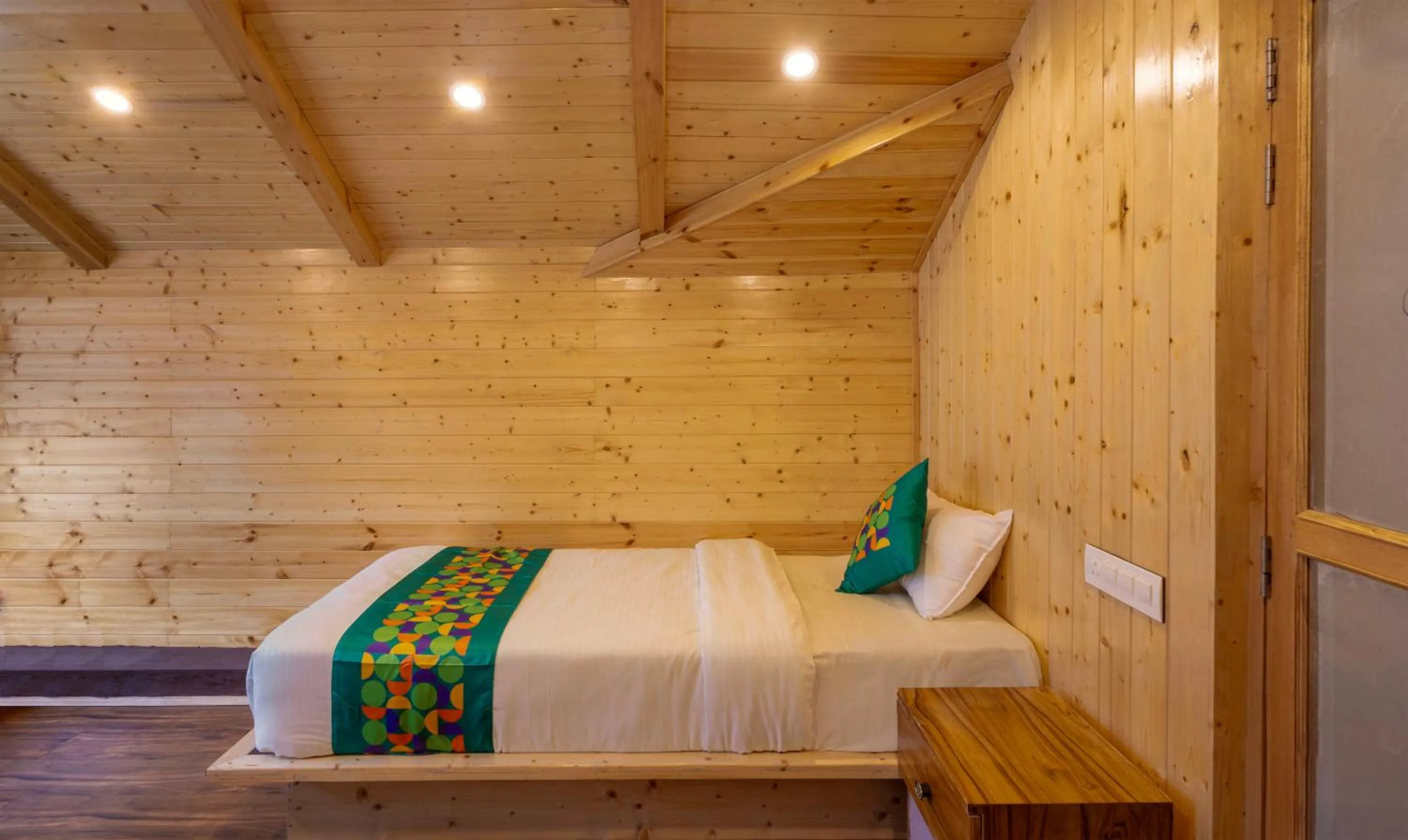 Bedroom, Bed in Treebo M R Villa