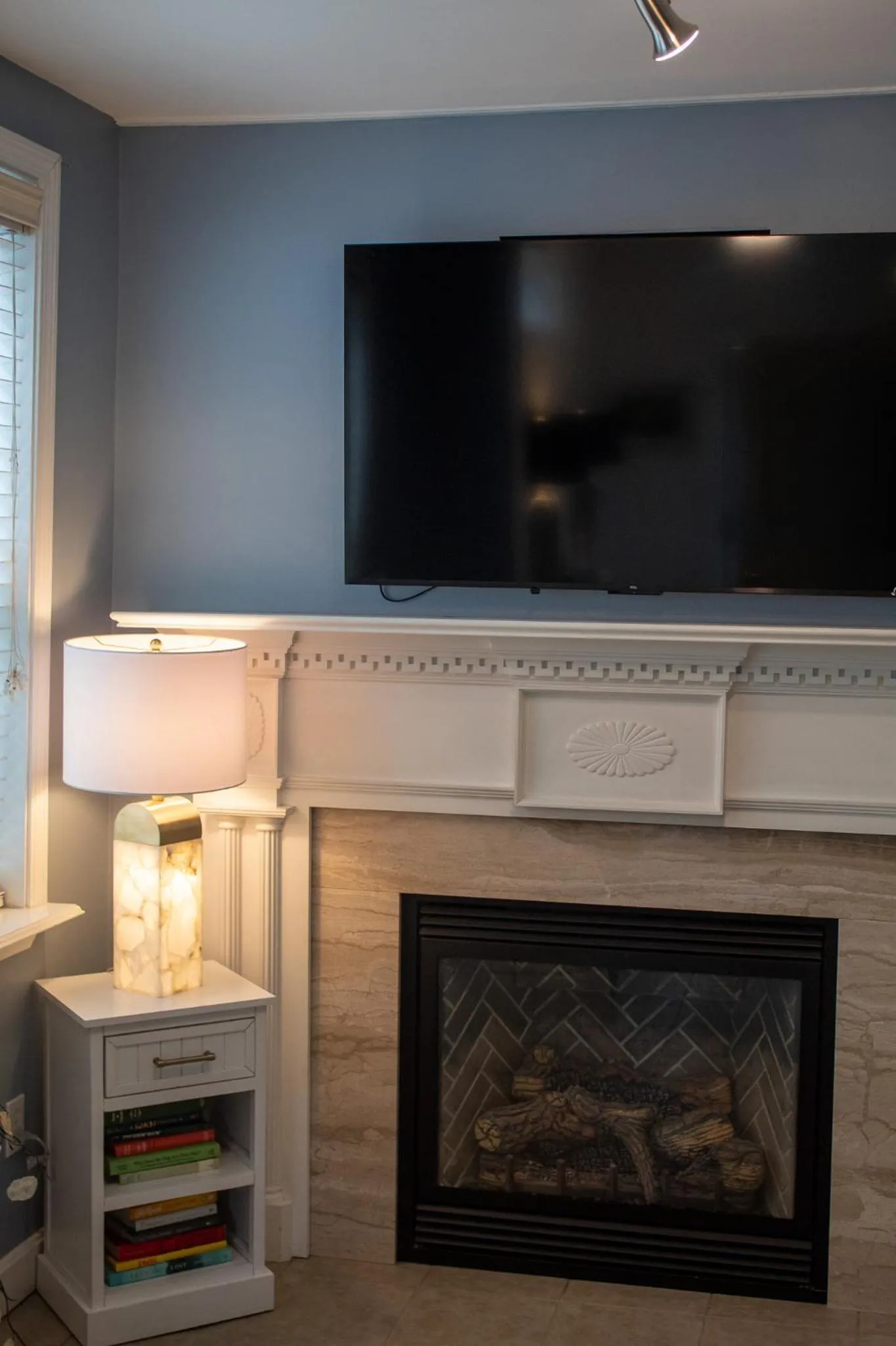 fireplace in Hartstone Inn